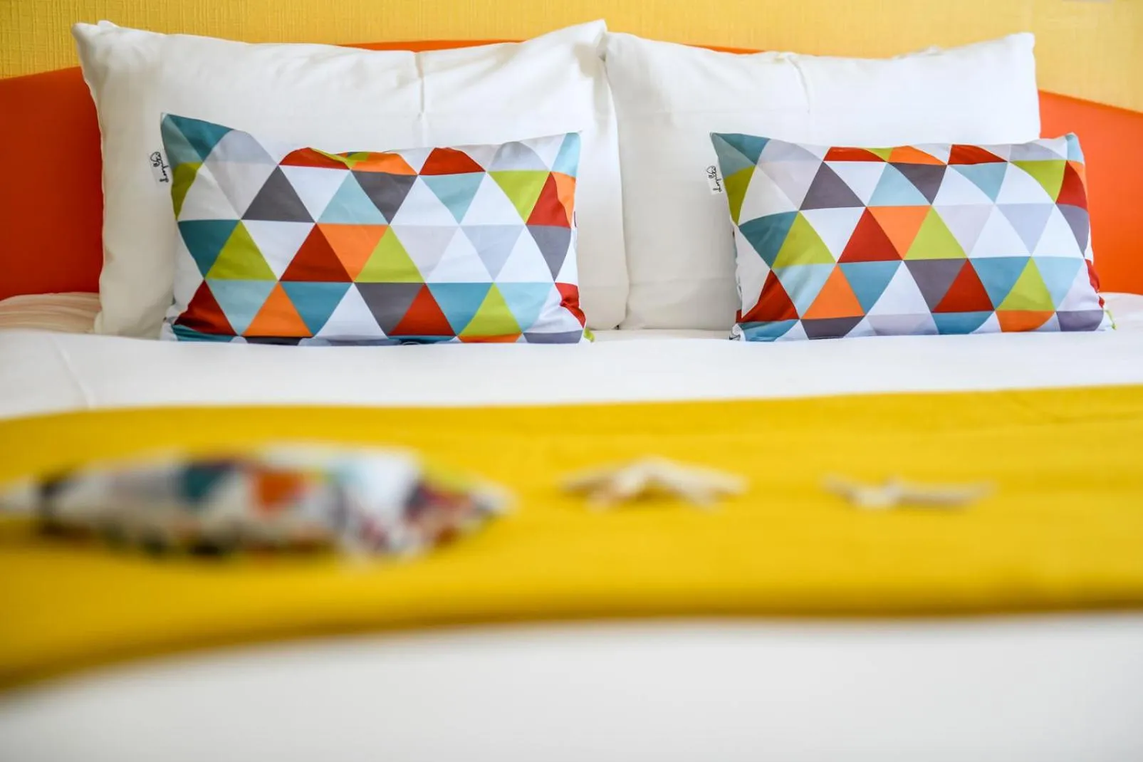 Bed in Logis Hotel de France