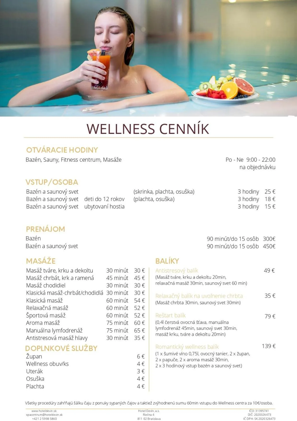 Spa and wellness centre/facilities in Hotel Devín