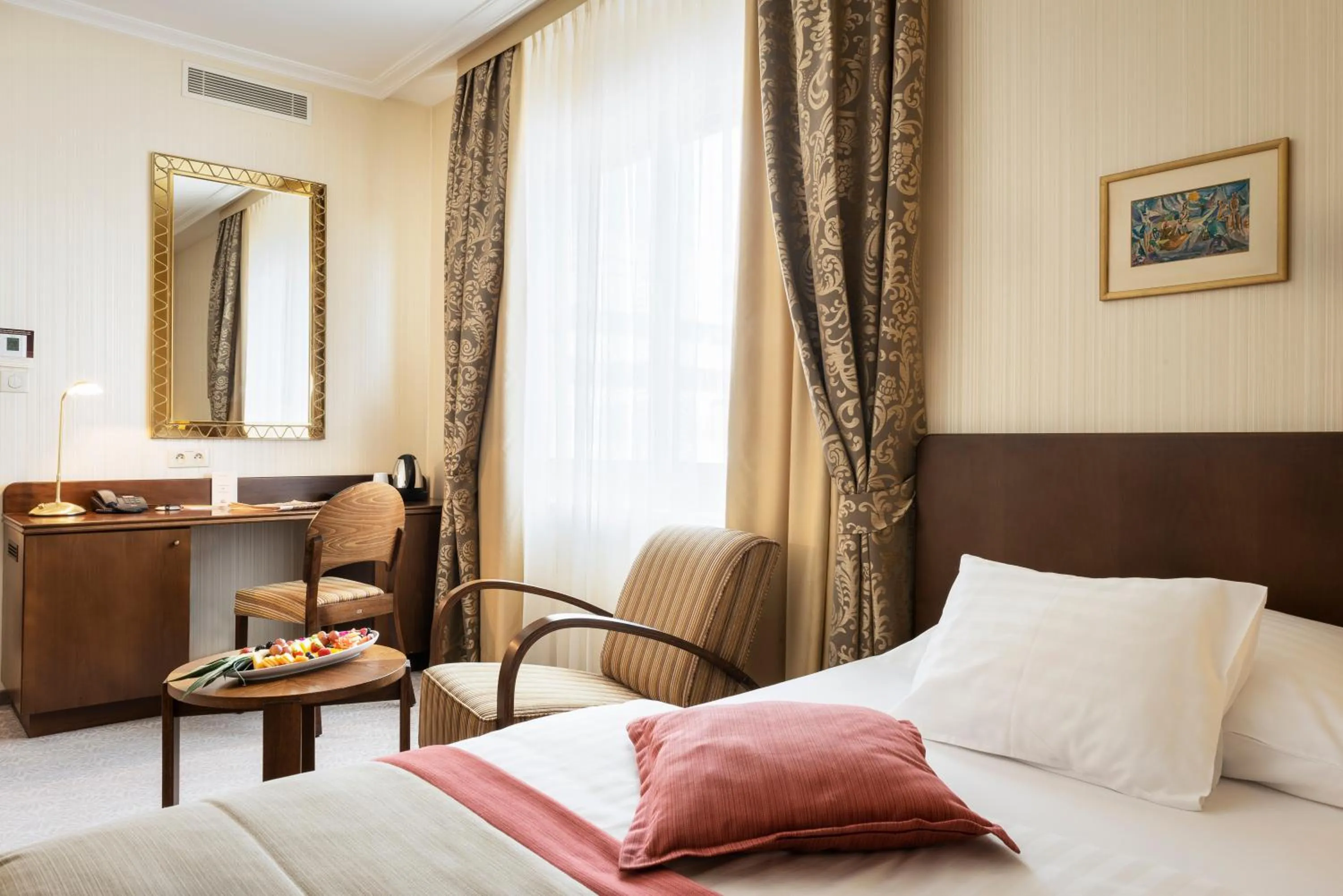 Decorative detail, Bed in Hotel Devín