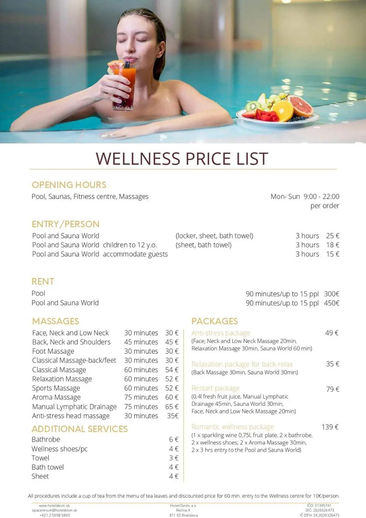 Spa and wellness centre/facilities in Hotel Devín Spa and wellness centre/facilities in Hotel Devín