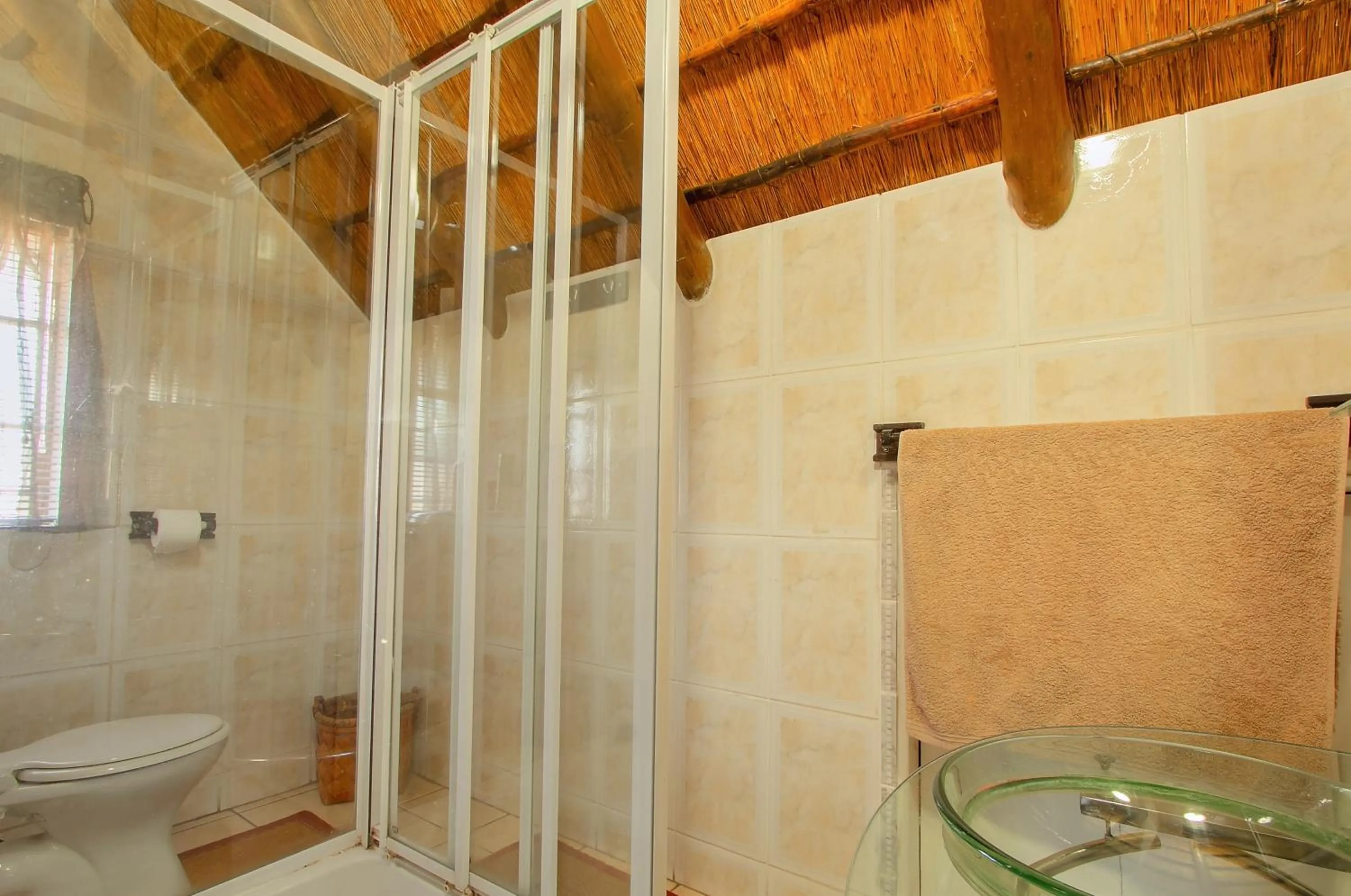 Shower in All over Africa Guest house