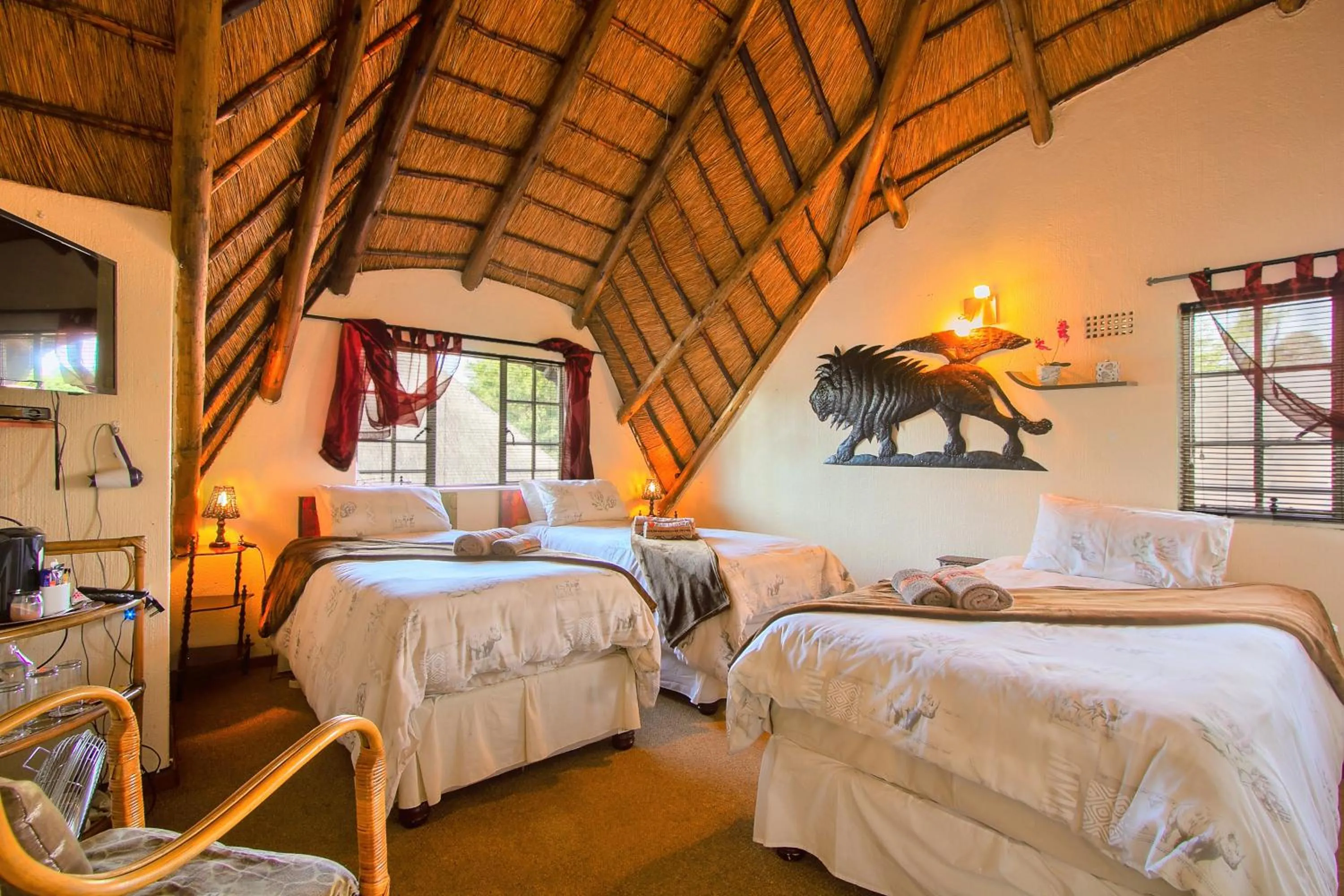 Photo of the whole room, Bed in All over Africa Guest house
