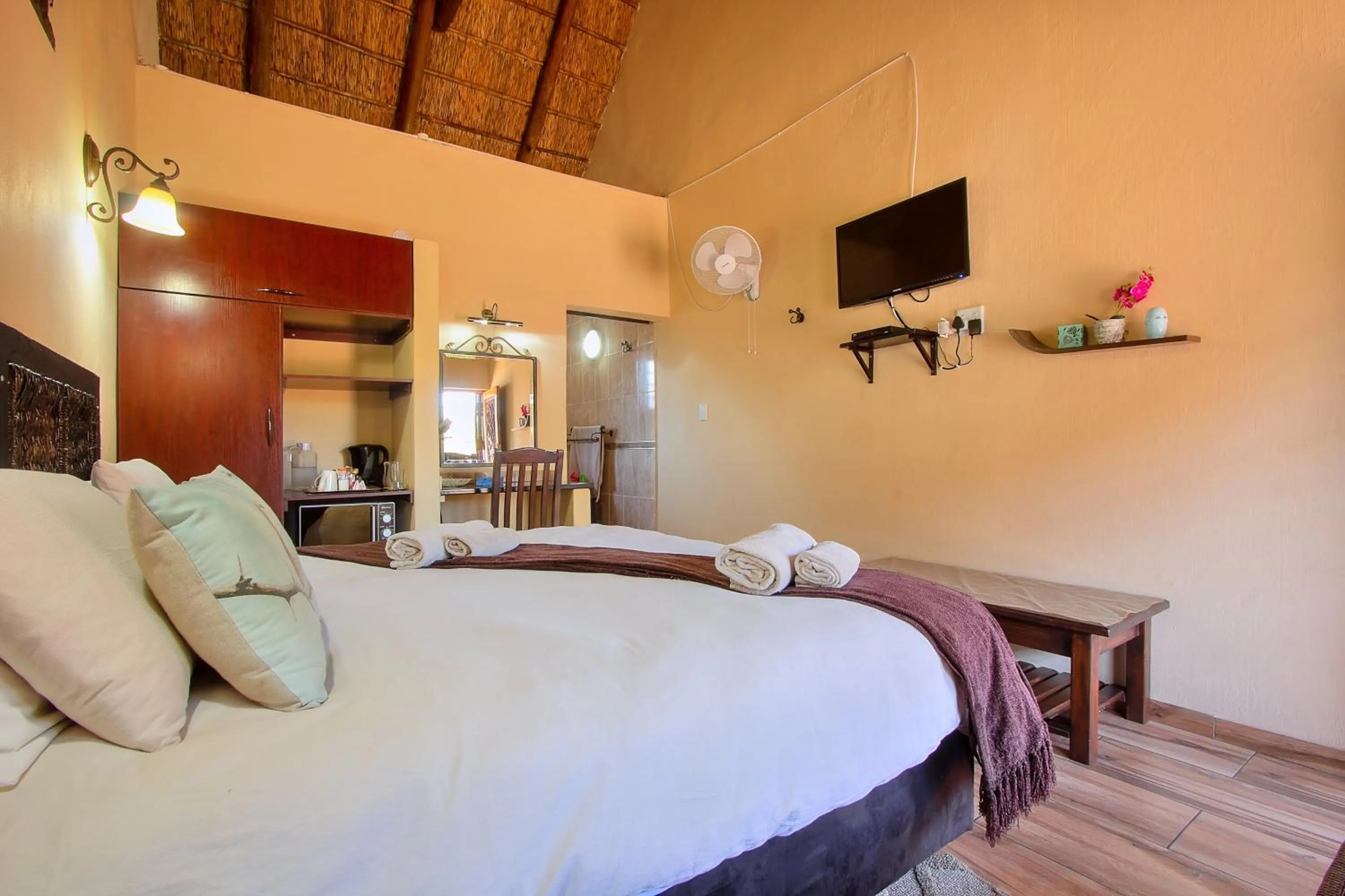 Photo of the whole room, Bed in All over Africa Guest house