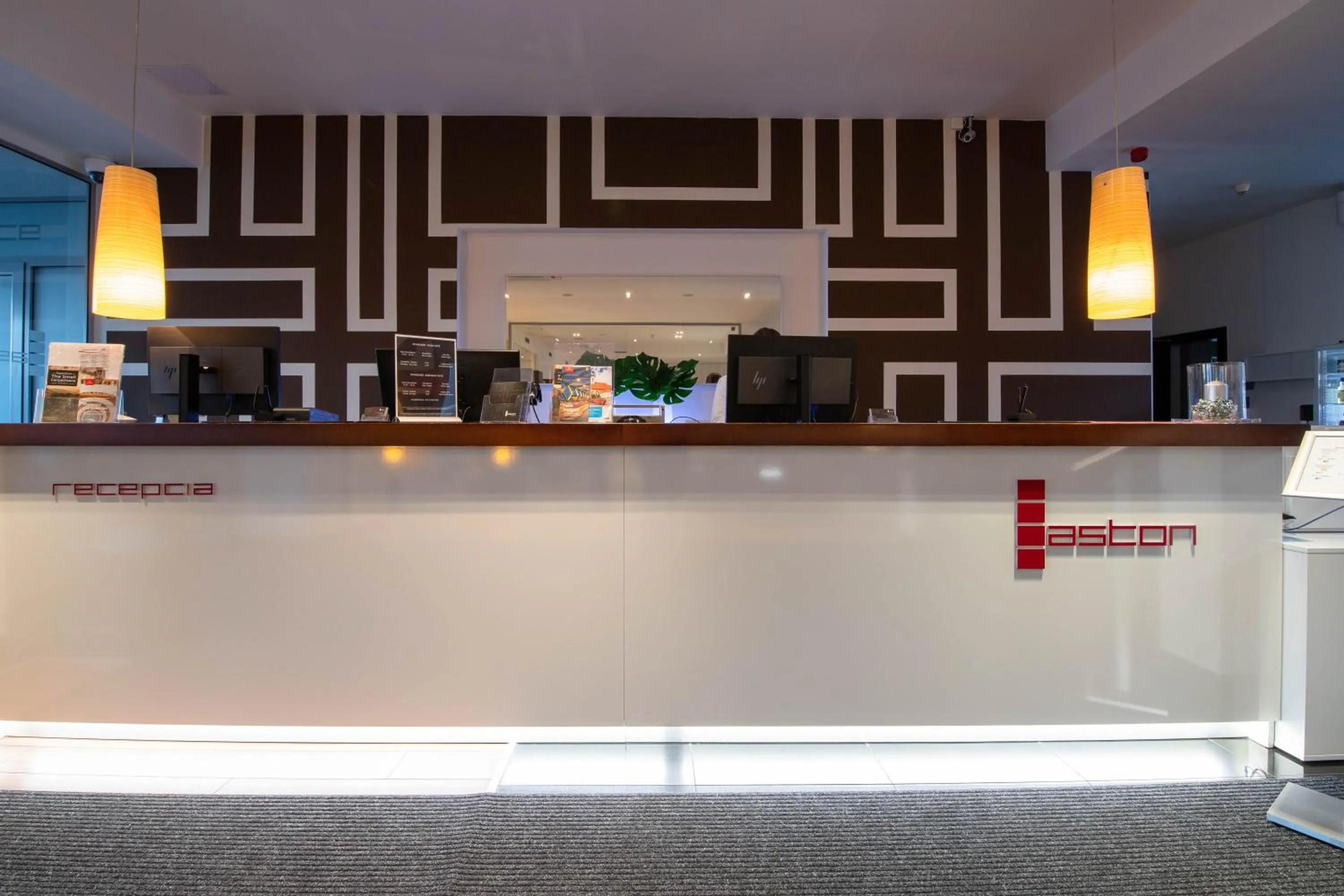 Lobby or reception in Aston Hotel