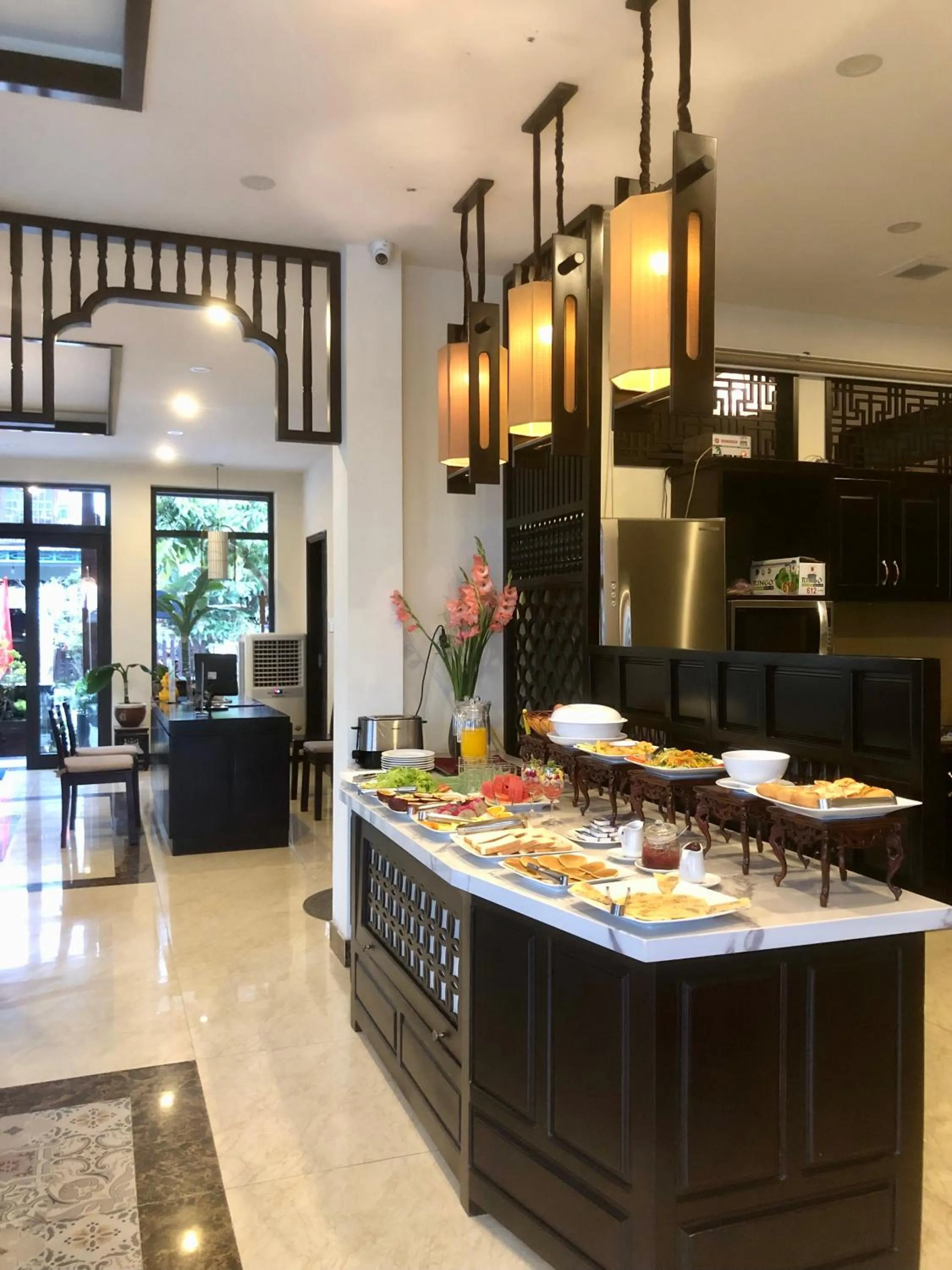 Buffet breakfast in The Quin Riverside Villa