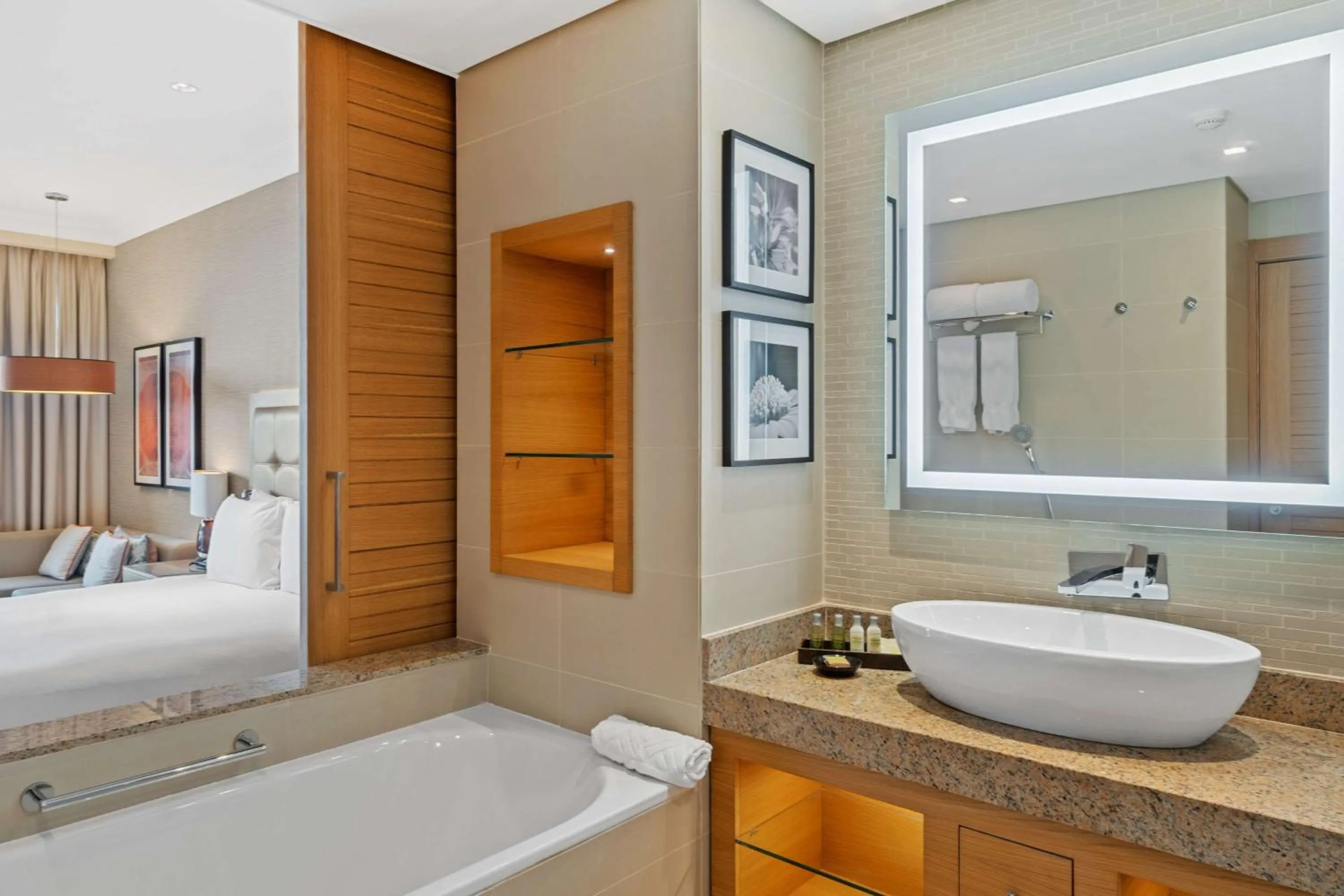 Bathroom, Bed in Hilton Cabo Verde Sal Resort