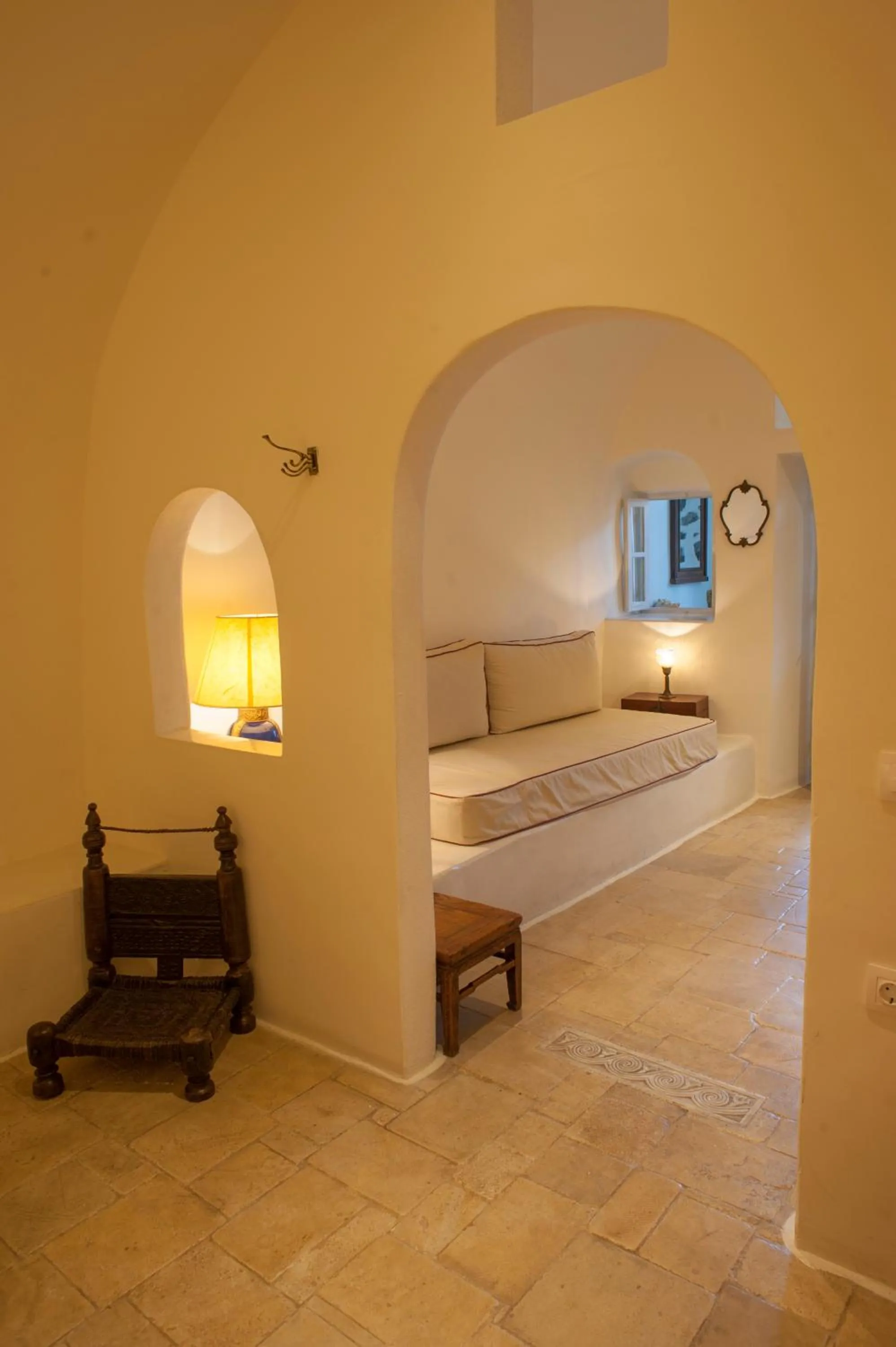 Seating area, Bed in Heliophos Boutique Caves