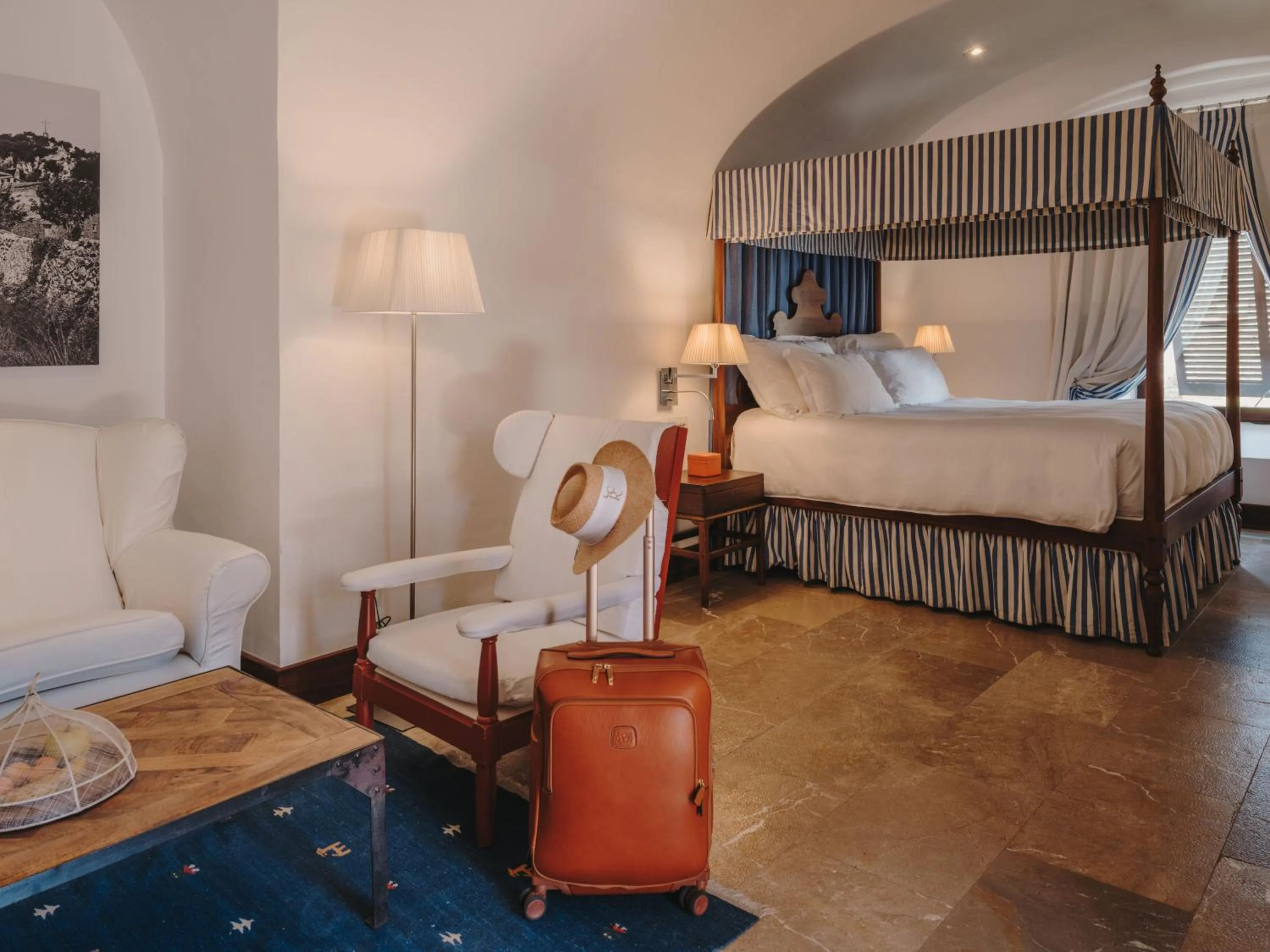 Living room, Bed in Cap Rocat, a Small Luxury Hotel of the World
