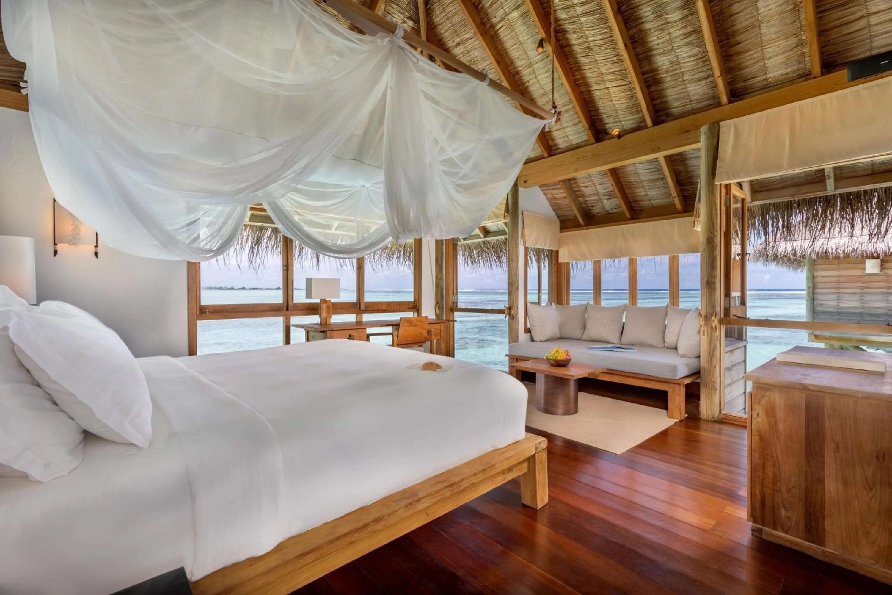 Bed in Gili Lankanfushi Maldives