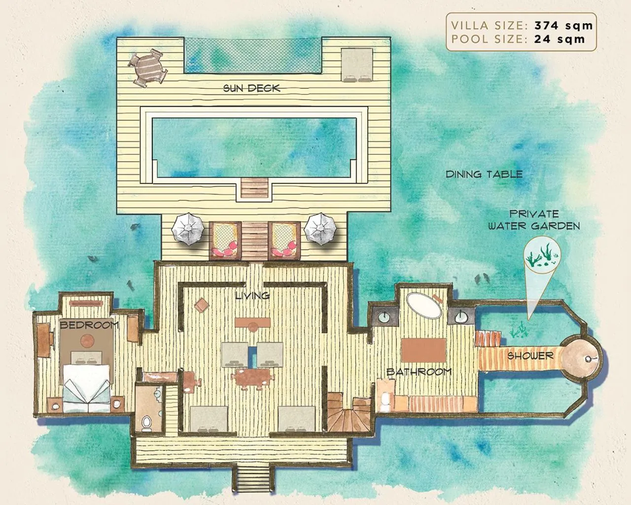 Floor plan in Gili Lankanfushi Maldives