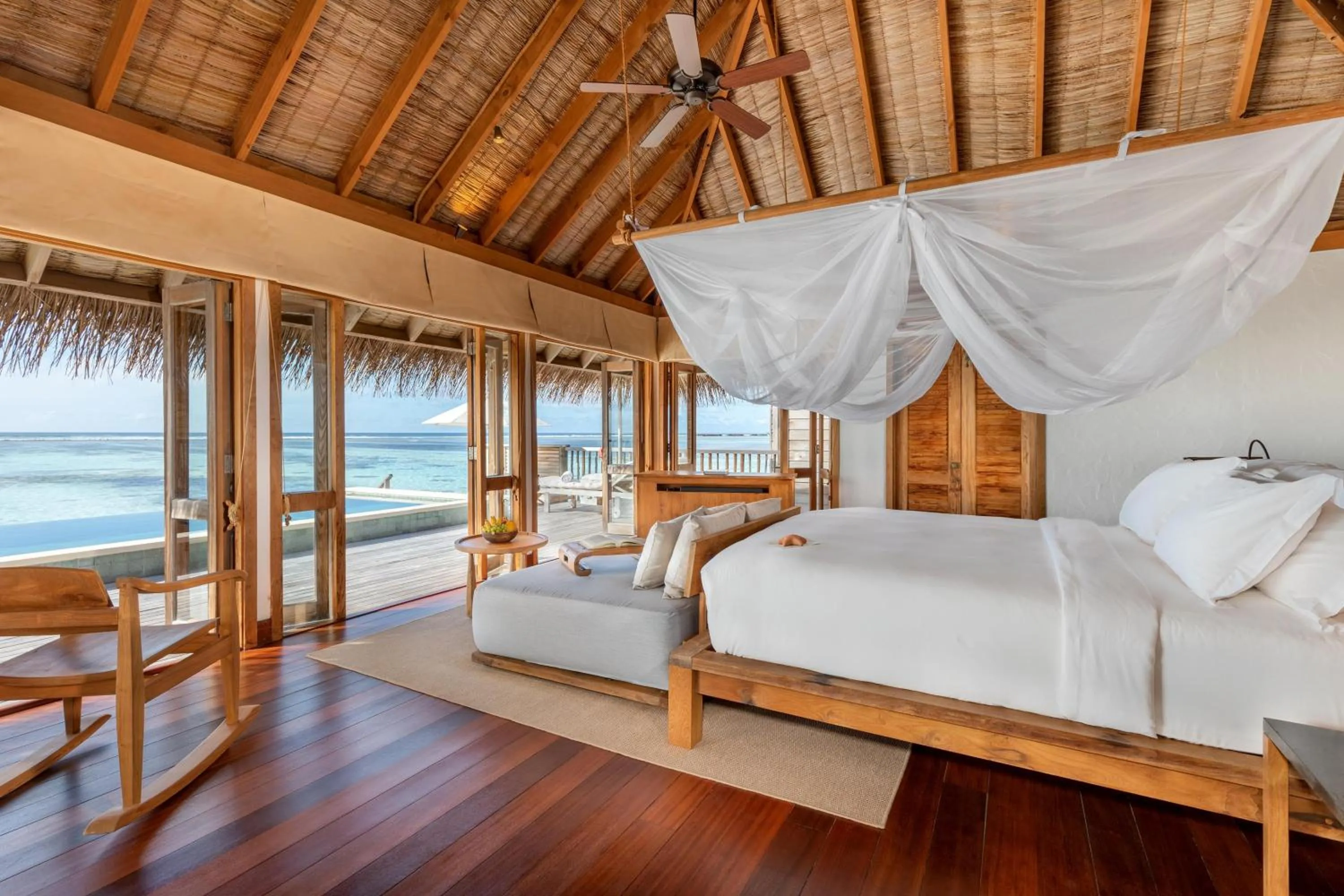Bed in Gili Lankanfushi Maldives