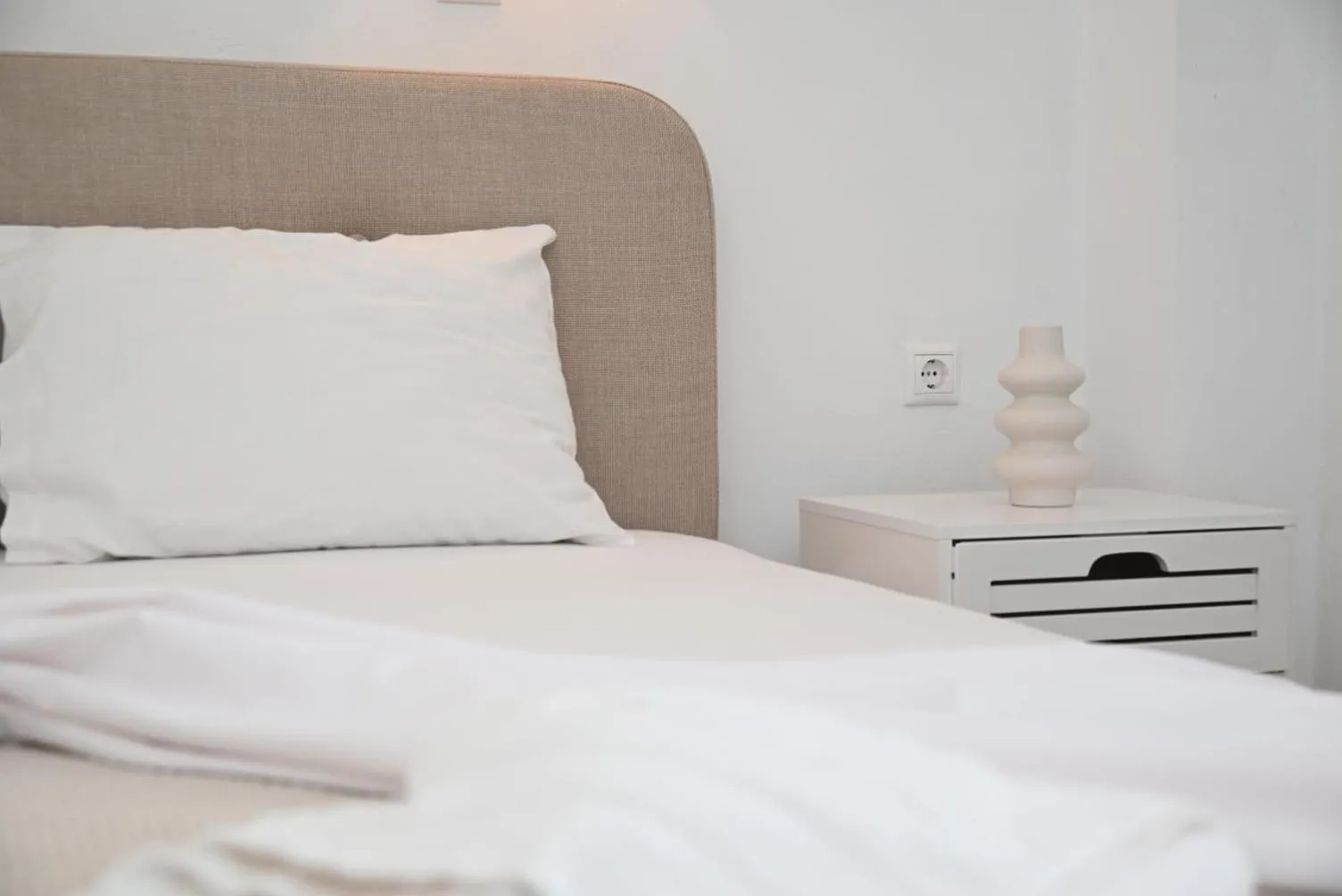 Bed in Nereides Seaside Apartments