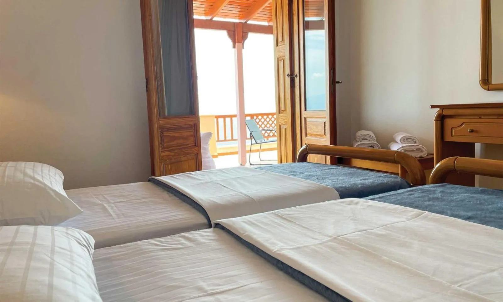 Bed in Nereides Seaside Apartments