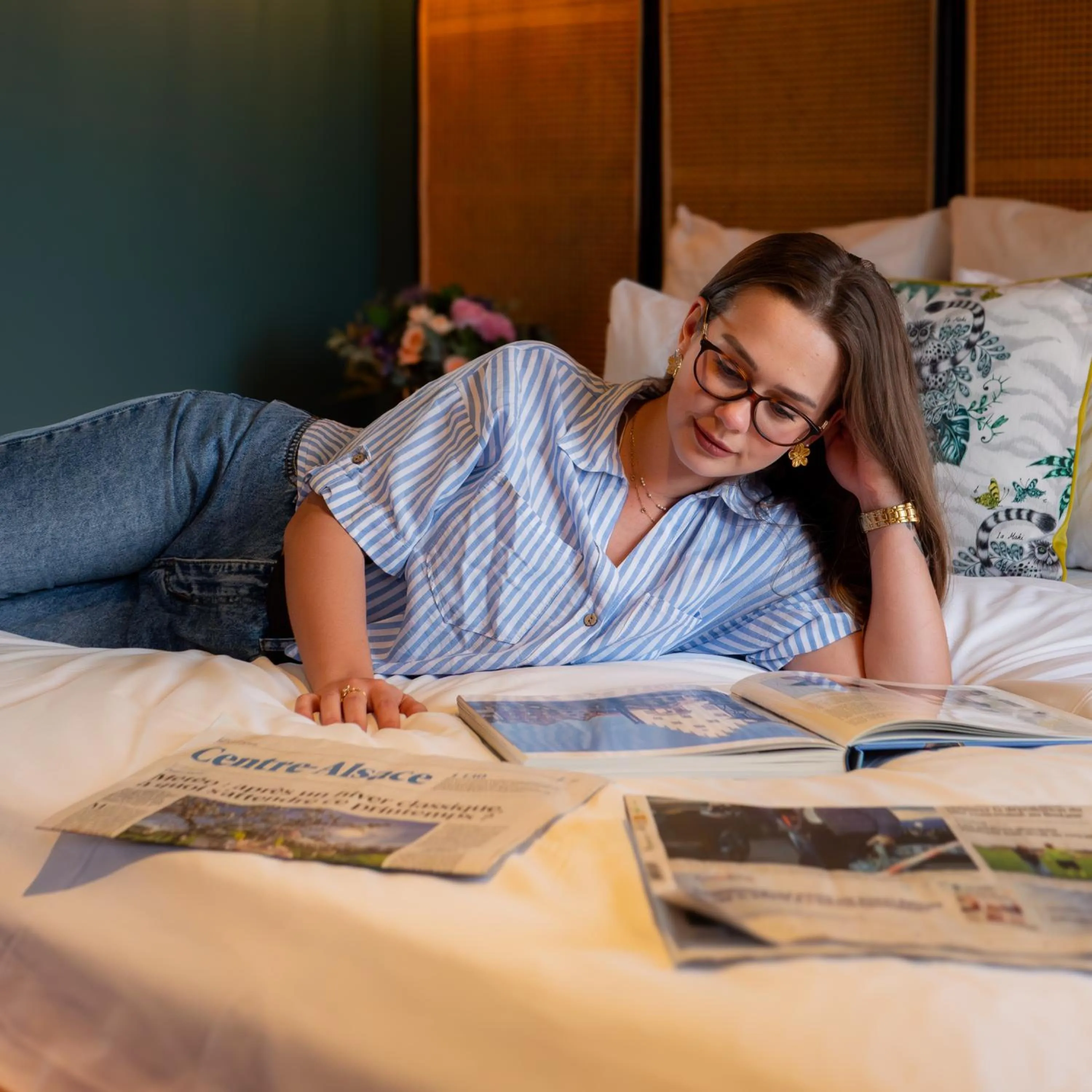 Bed in Hôtel Restaurant Vaillant proche Europapark Rulantica