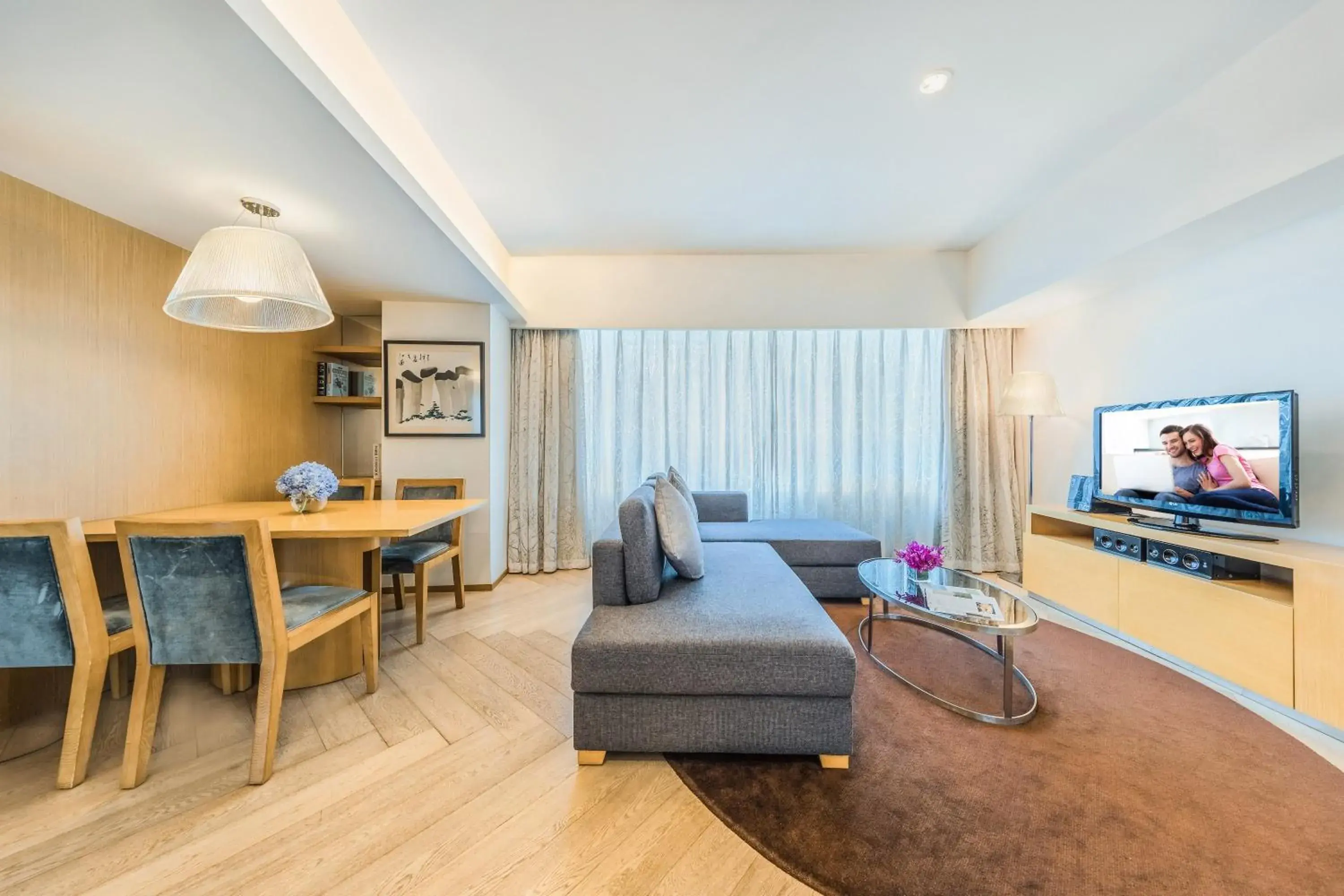 Living room in Somerset Riverview Chengdu-Near Tianfu Square Living room in Somerset Riverview Chengdu-Near Tianfu Square