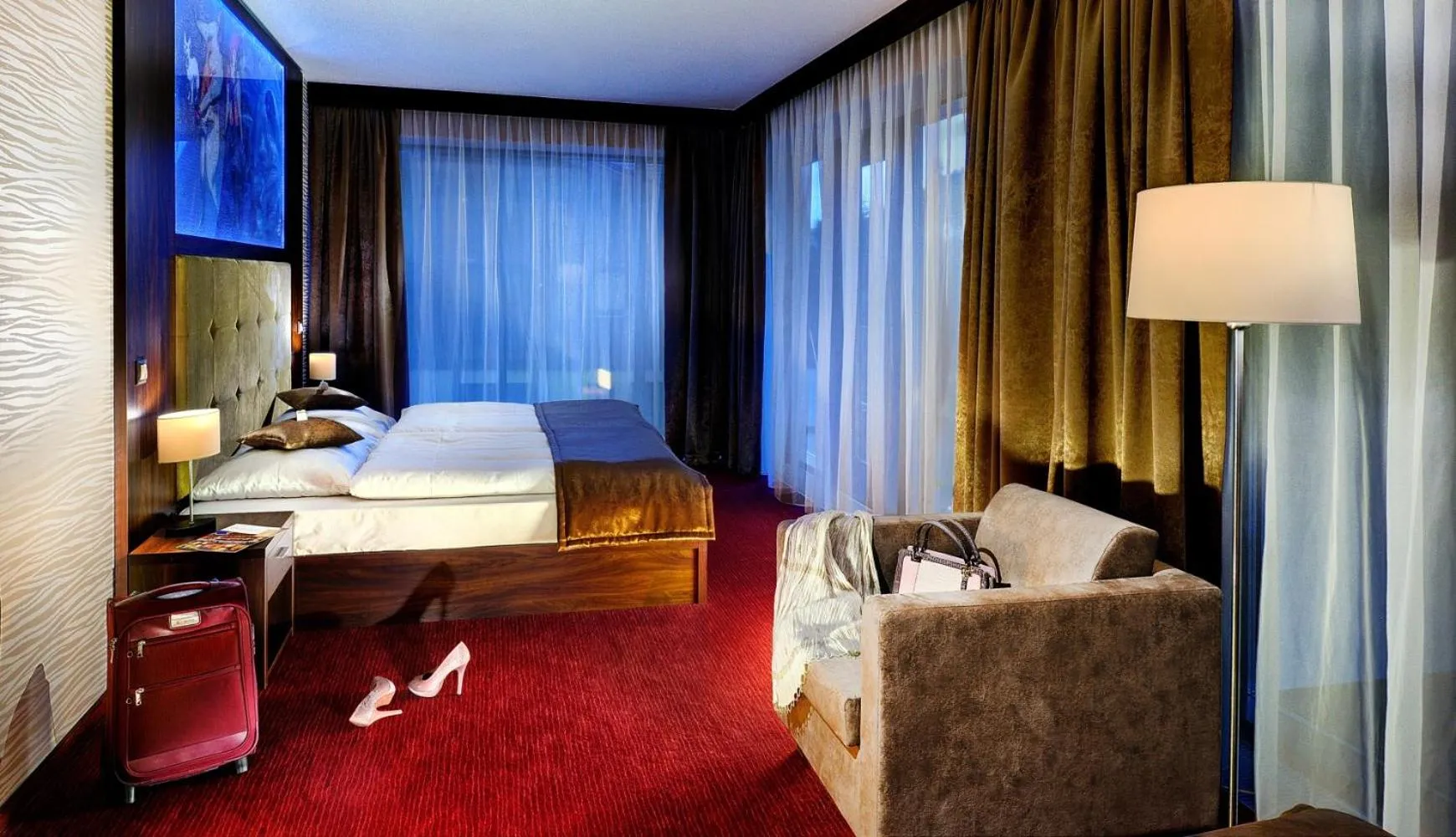 Coffee/tea facilities, Bed in Wellness Hotel Chopok