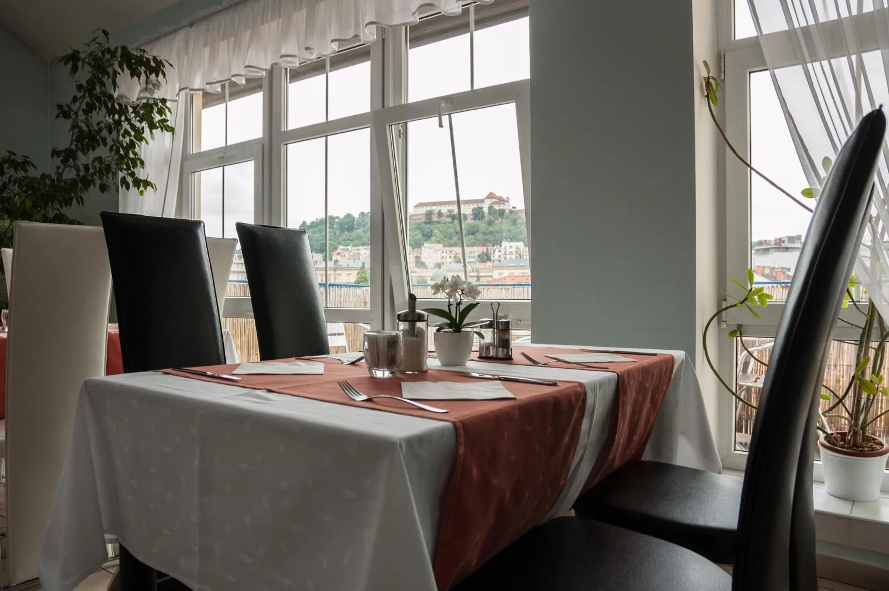 Seating area in Hotel Omega Brno
