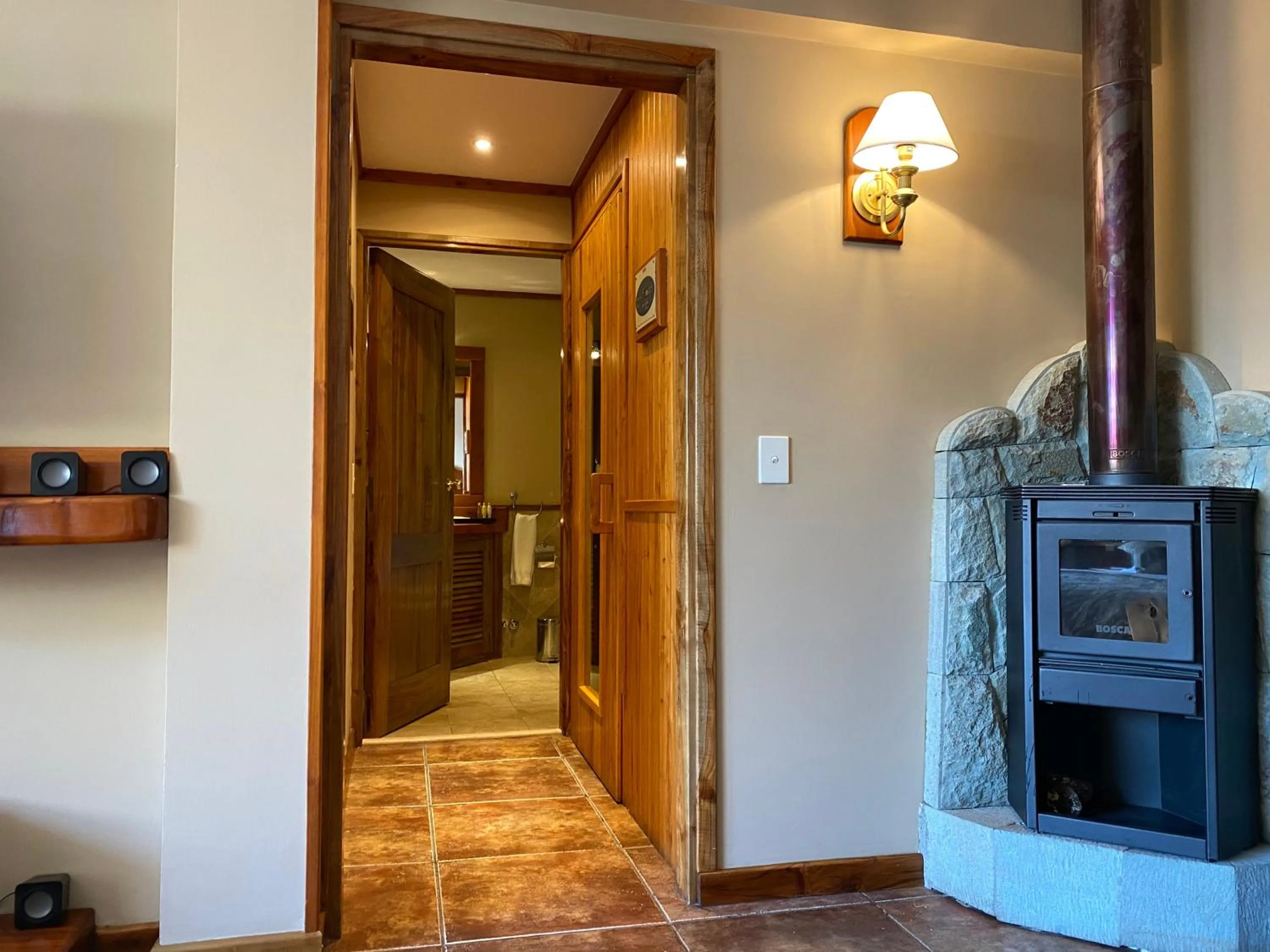 flat iron in Charming Luxury Lodge & Private Spa