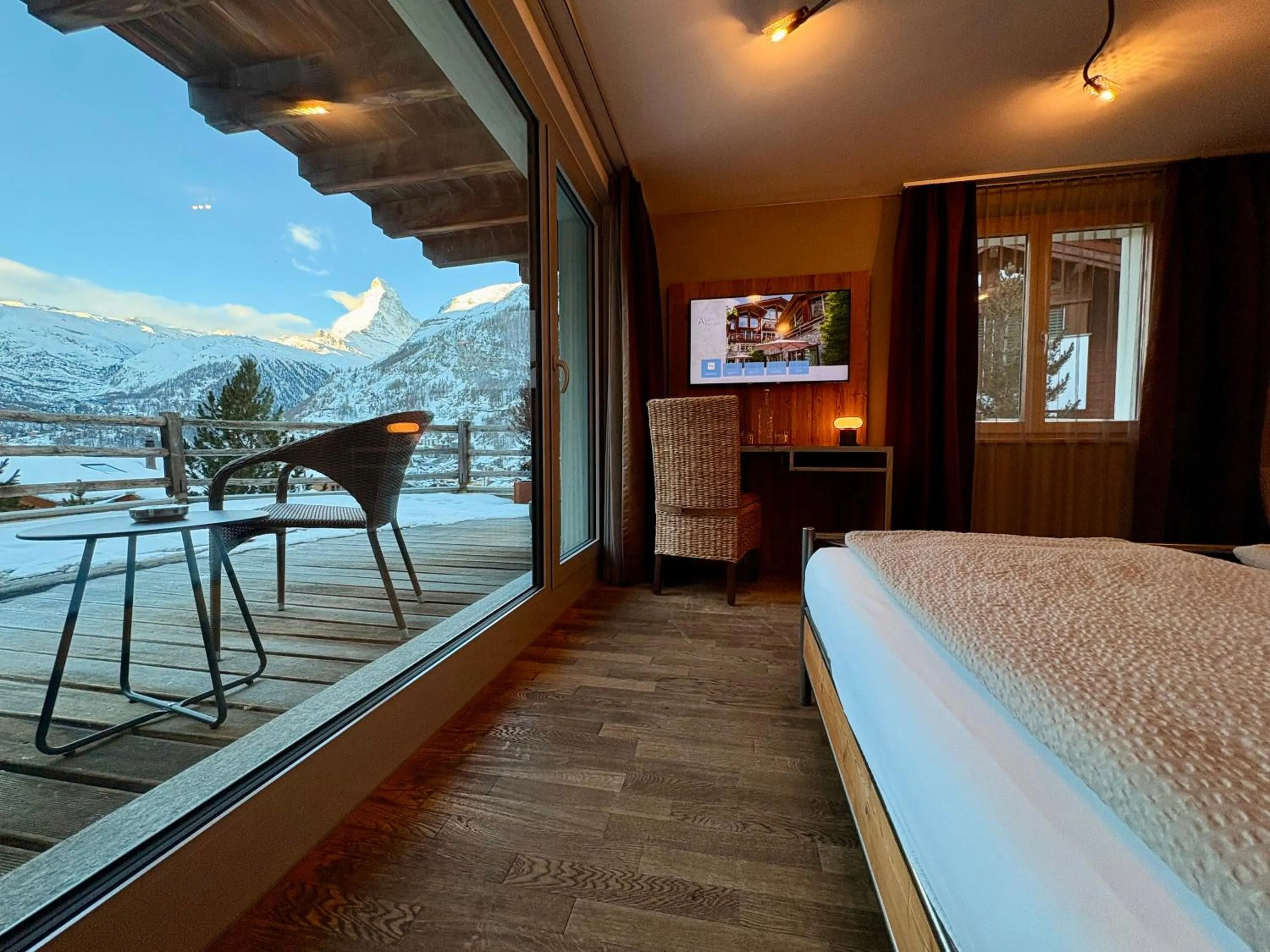 View (from property/room), Bed in Alpenlodge
