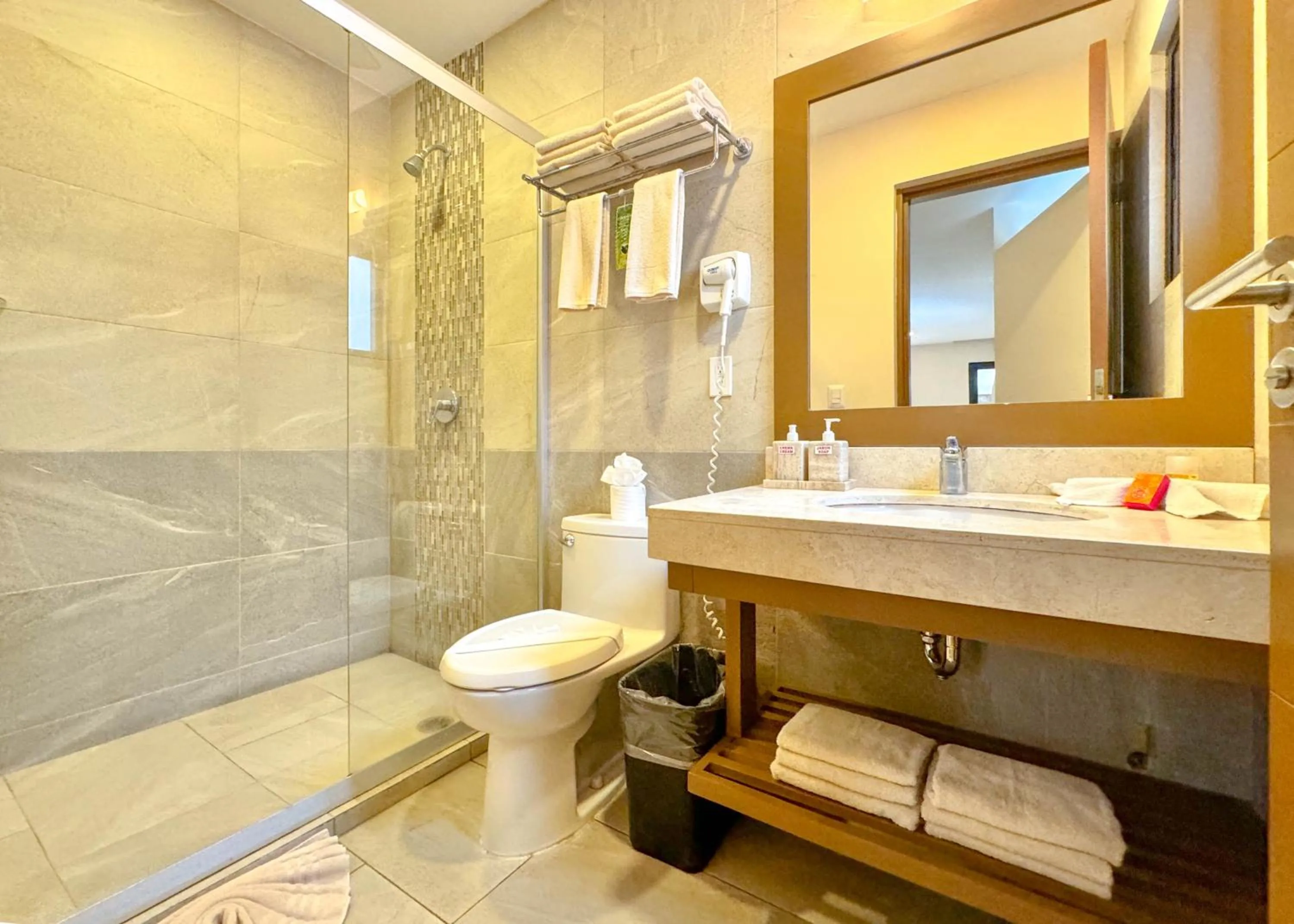 Shower in Grand Fifty Suites