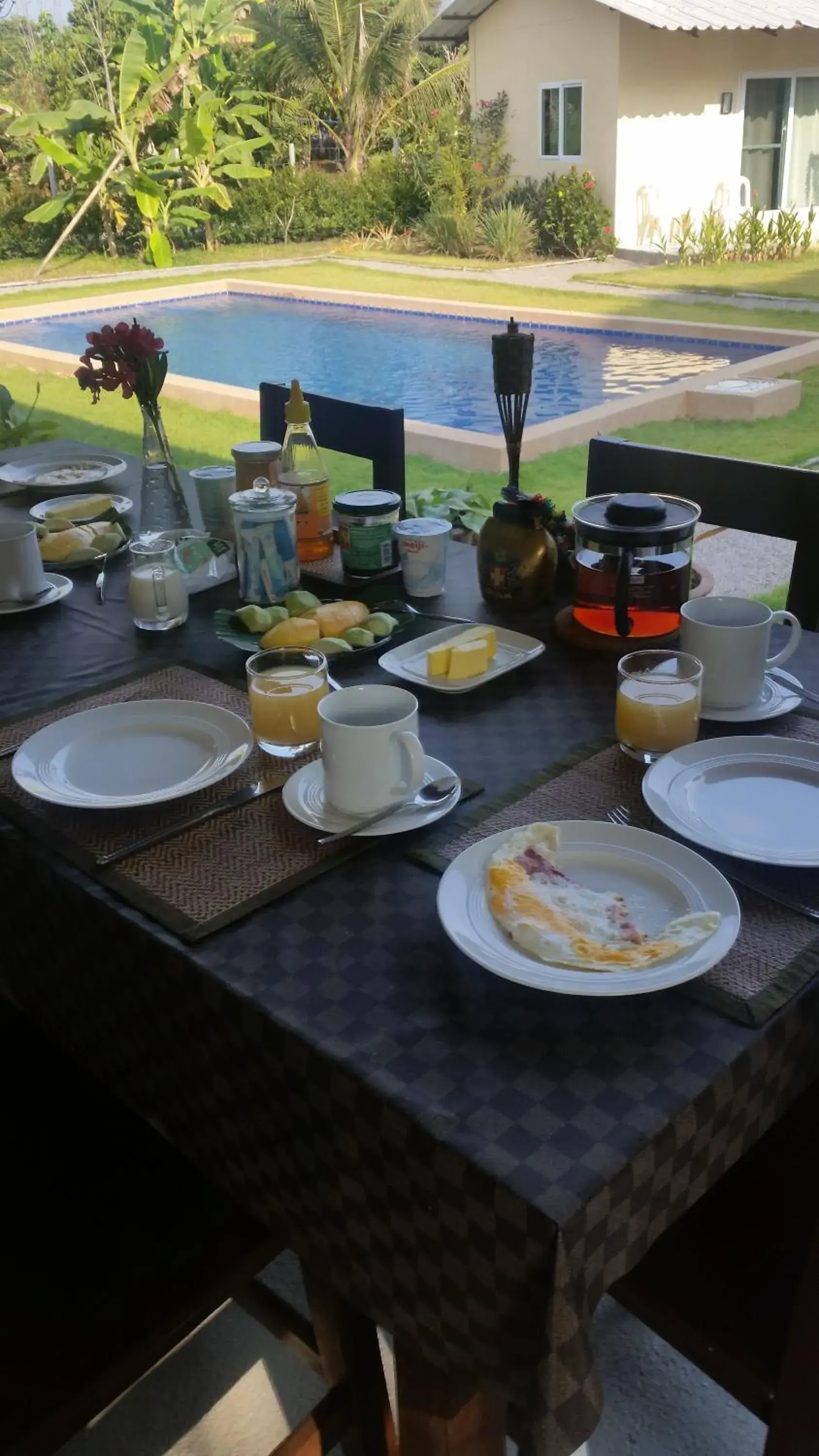 American breakfast in Longan Tree American breakfast in Longan Tree