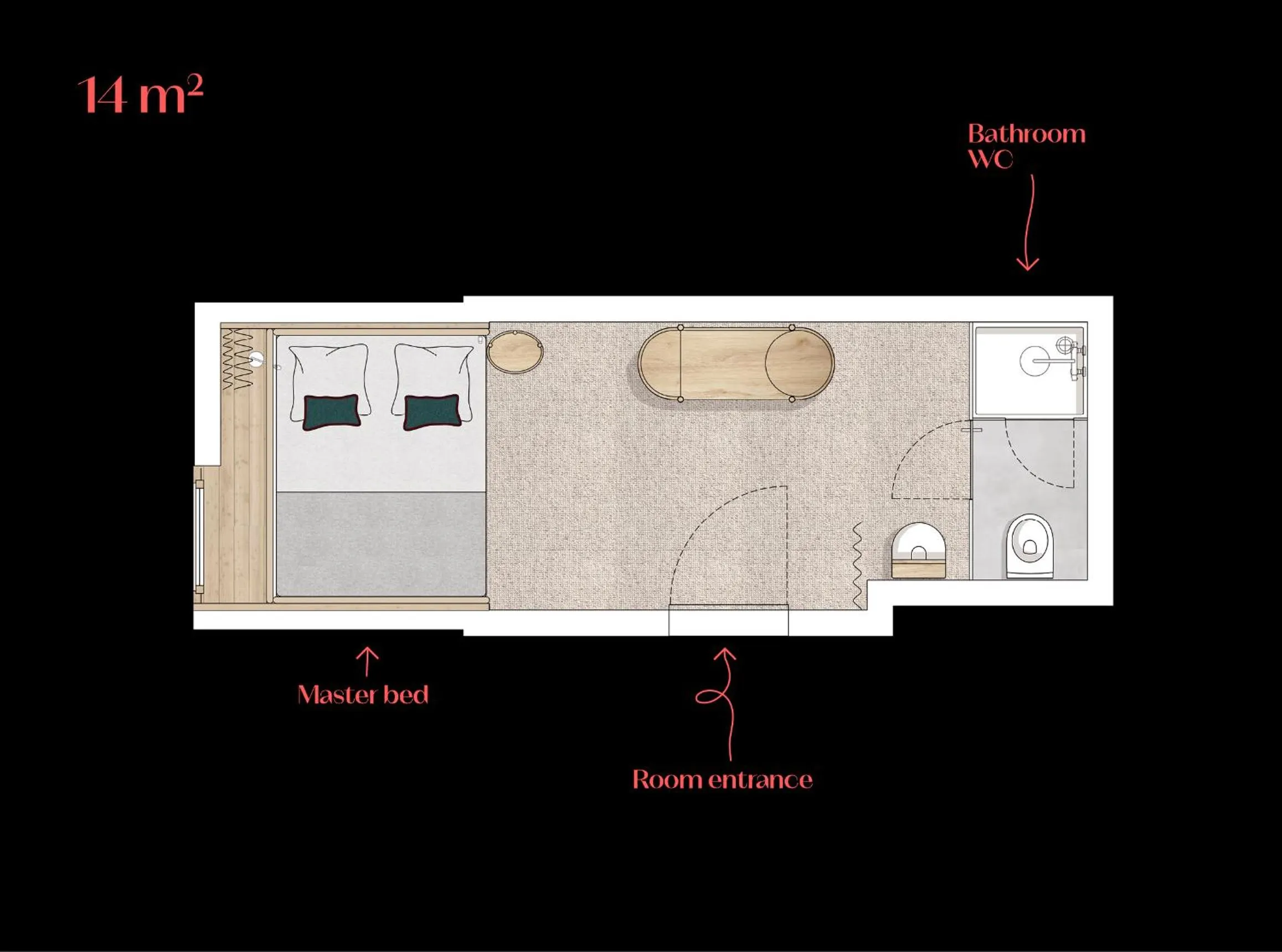 Floor plan in Carina - Design&Lifestyle hotel