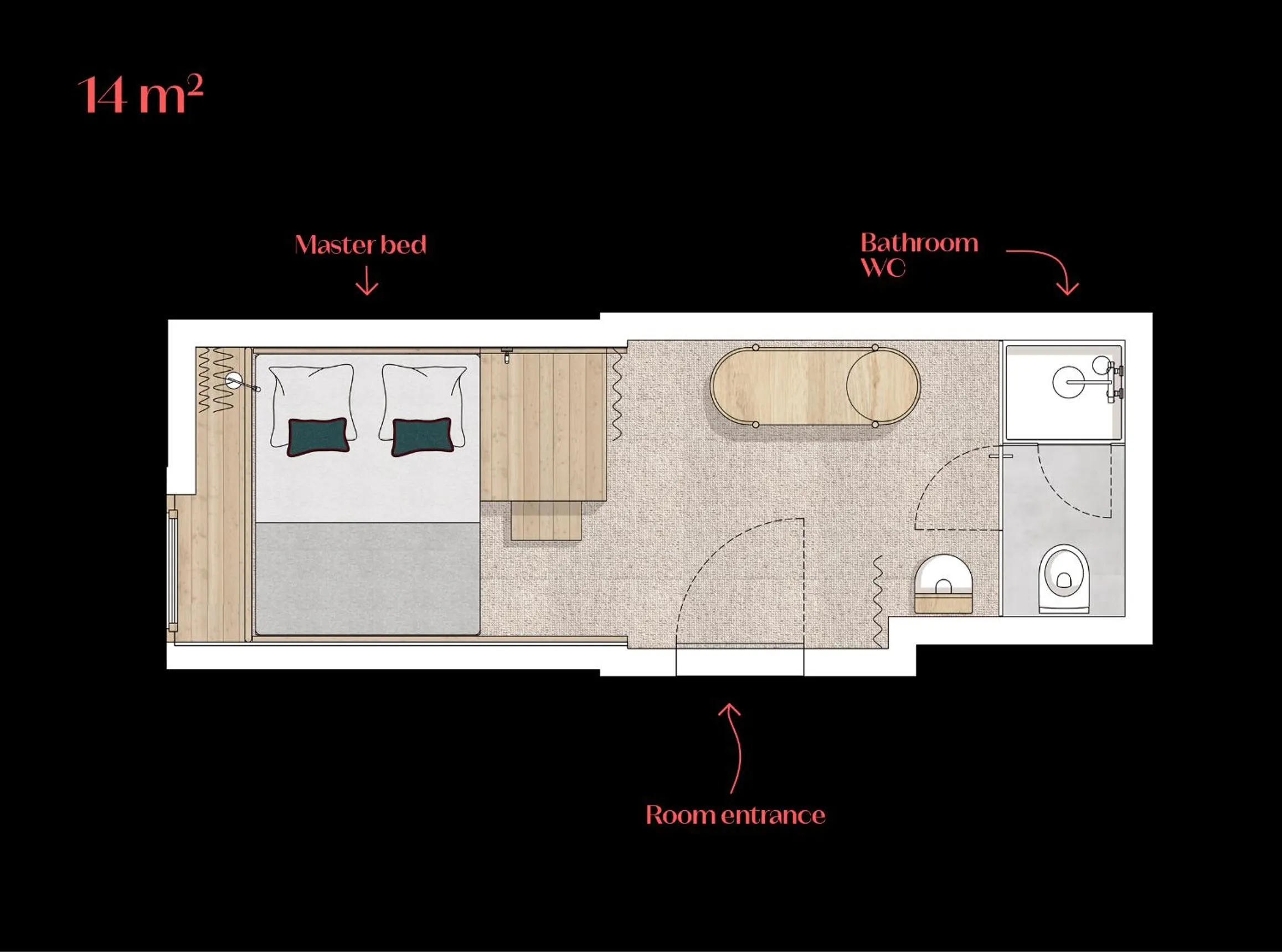 Floor plan in Carina - Design&Lifestyle hotel