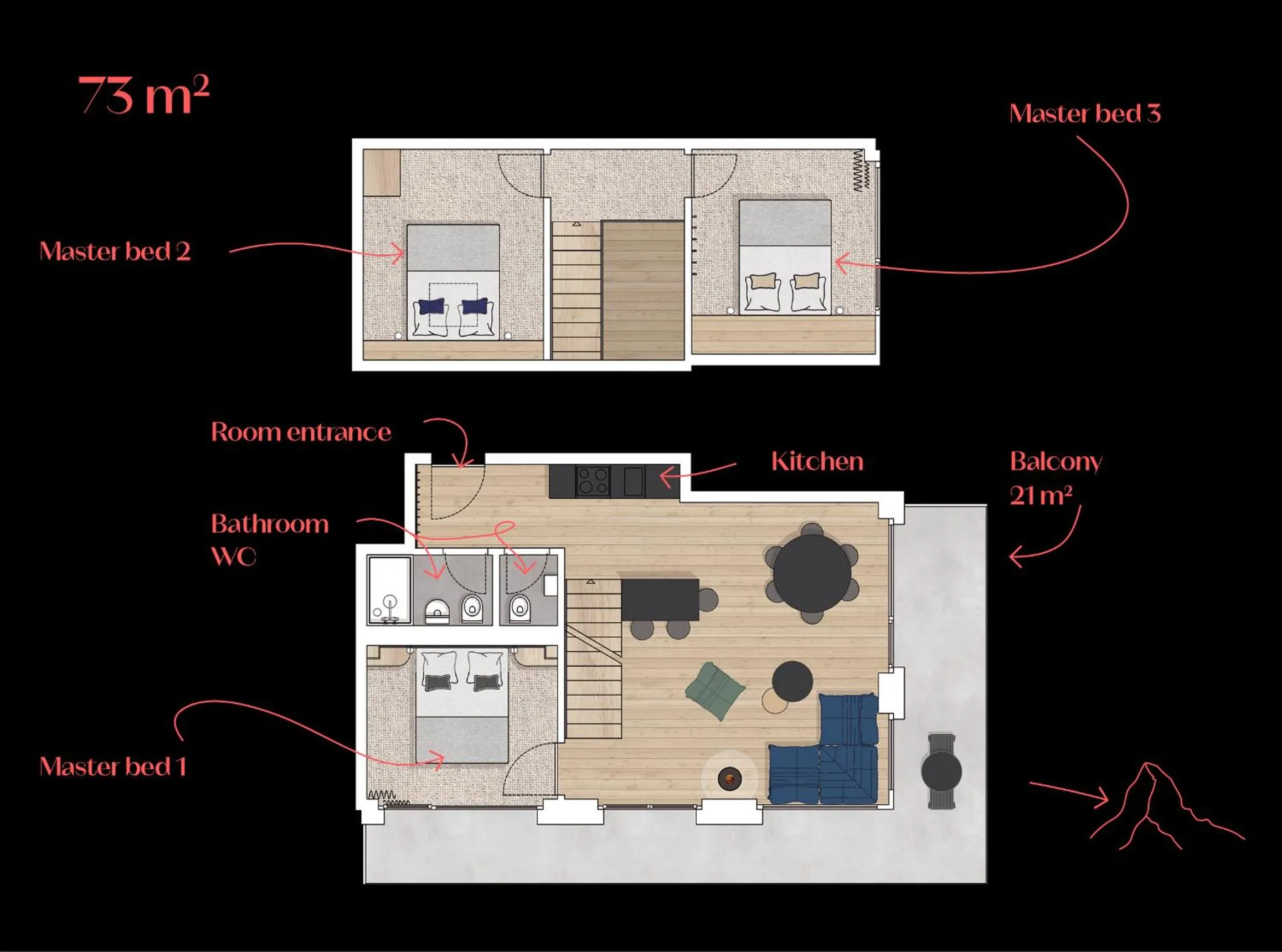 Floor plan in Carina - Design&Lifestyle hotel