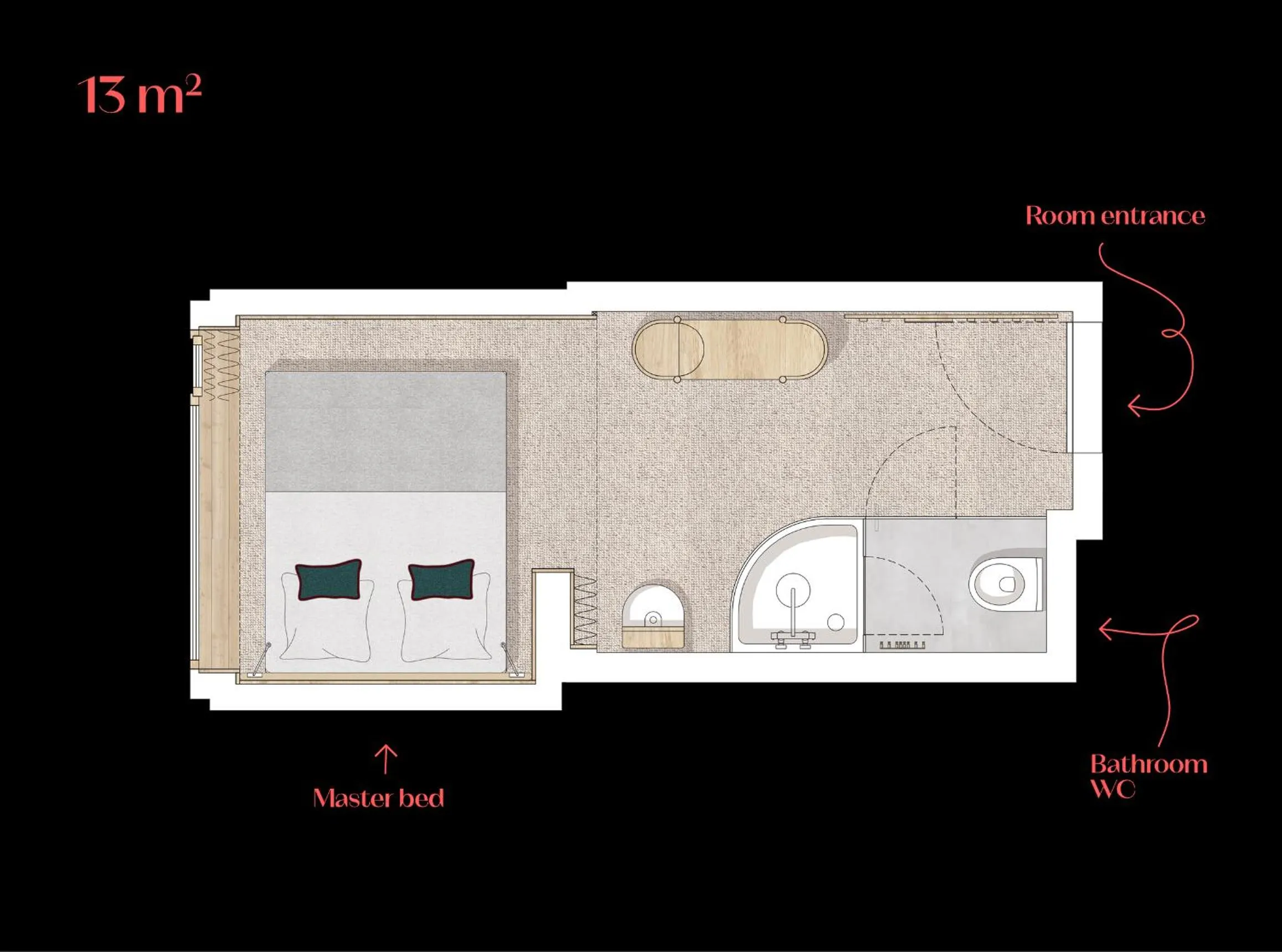 Floor plan in Carina - Design&Lifestyle hotel