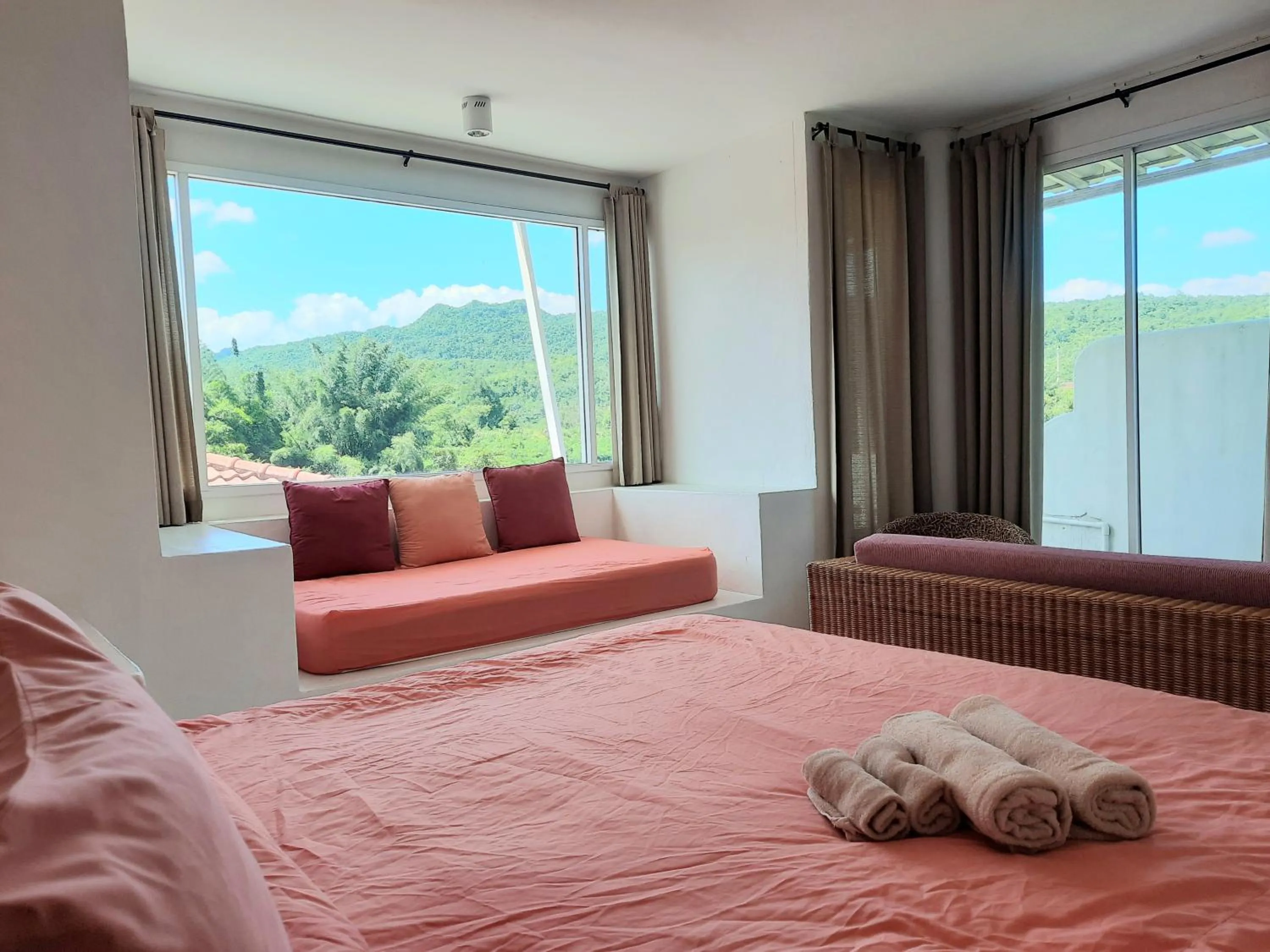 Bed in Chasorn Riverside Resort