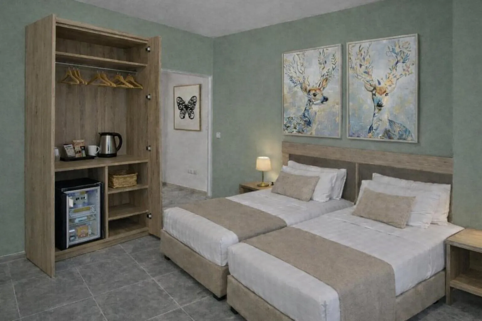 Bed in Maritina Apartments