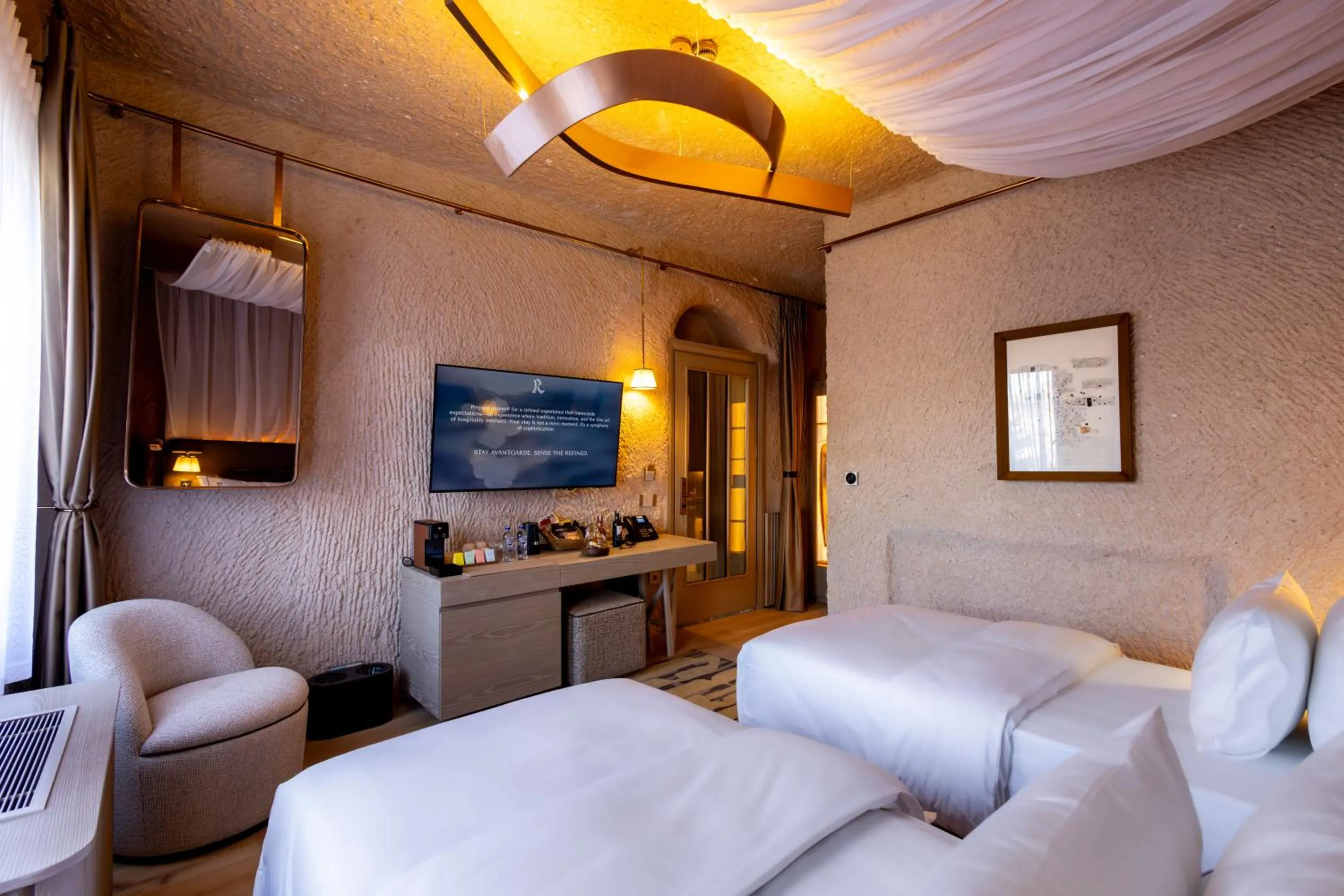 Bed in Avantgarde Refined Caves Of Cappadocia