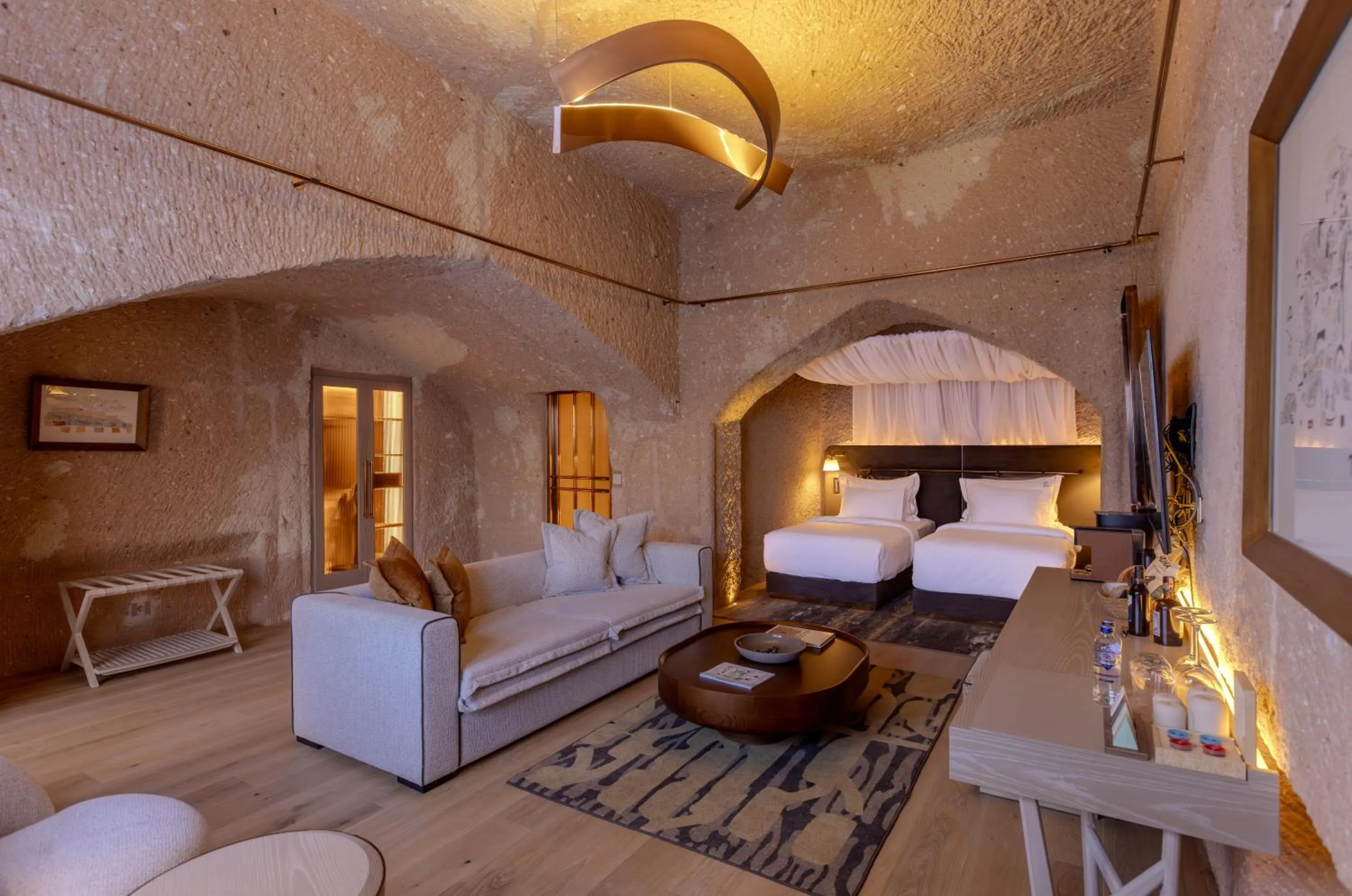 Bed in Avantgarde Refined Caves Of Cappadocia