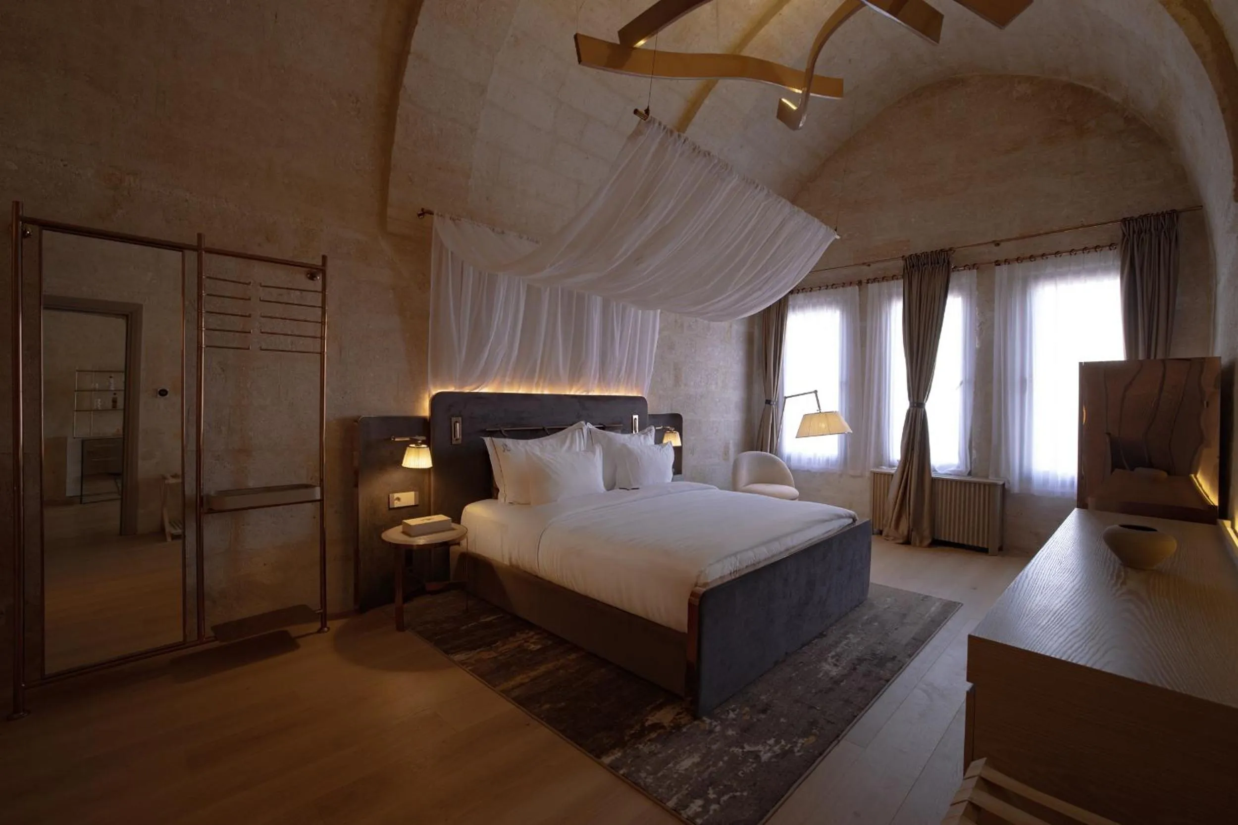 Bedroom, Bed in Avantgarde Refined Caves Of Cappadocia