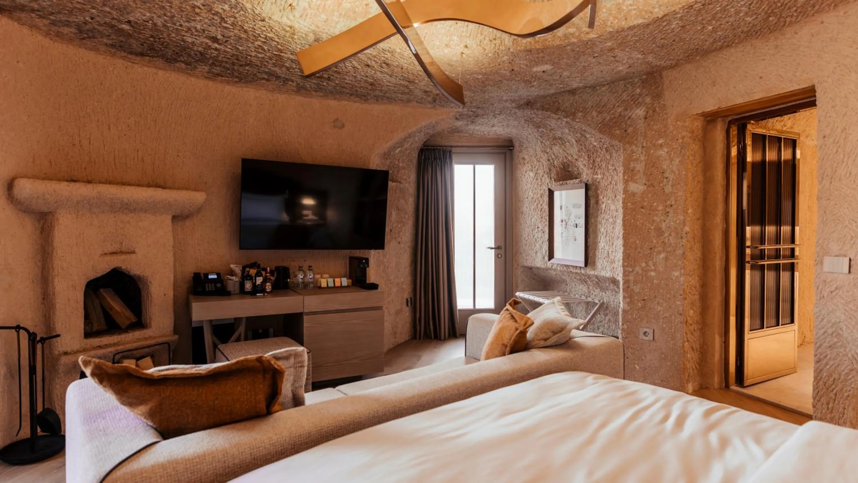 Bed in Avantgarde Refined Caves Of Cappadocia