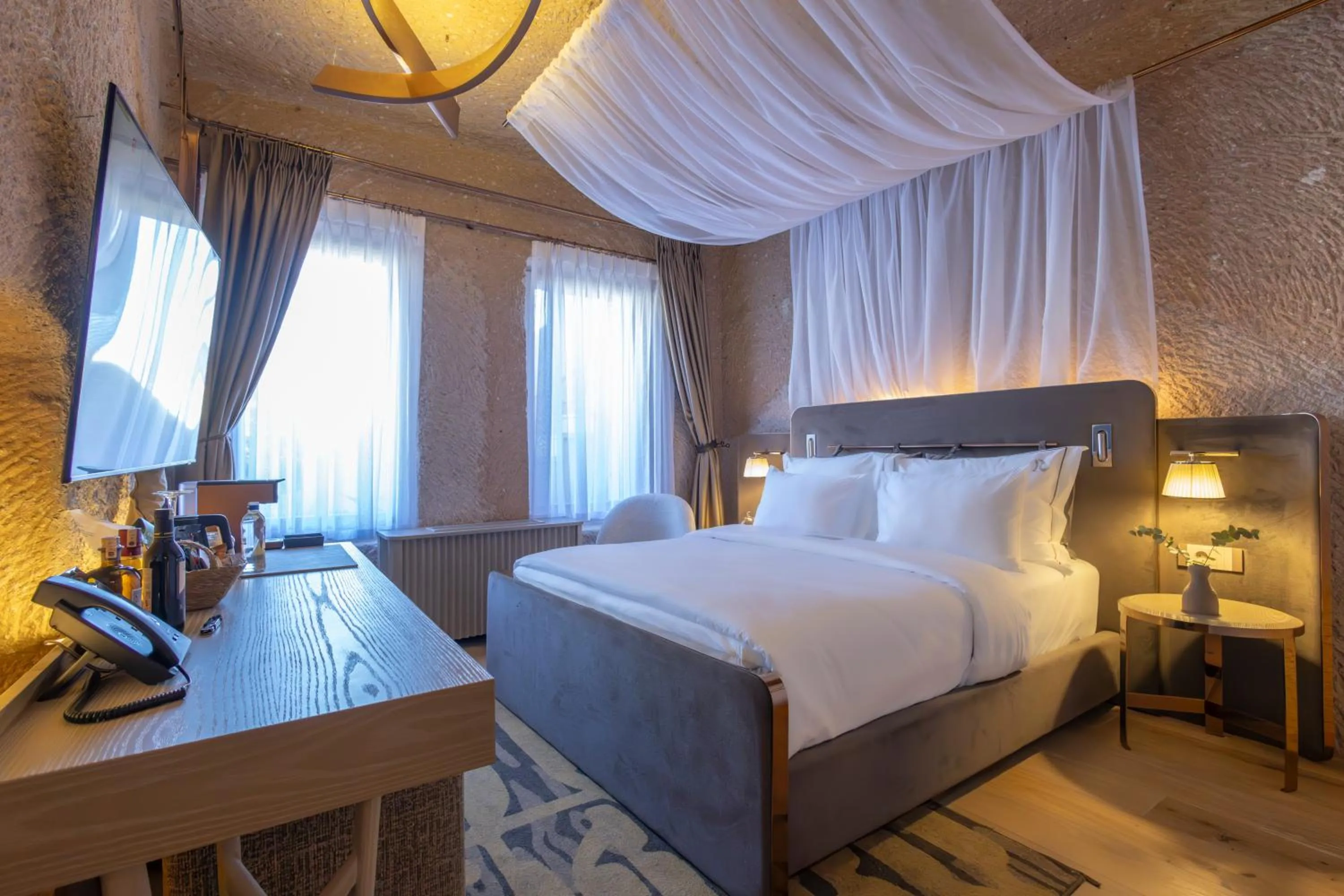 Bed in Avantgarde Refined Caves Of Cappadocia