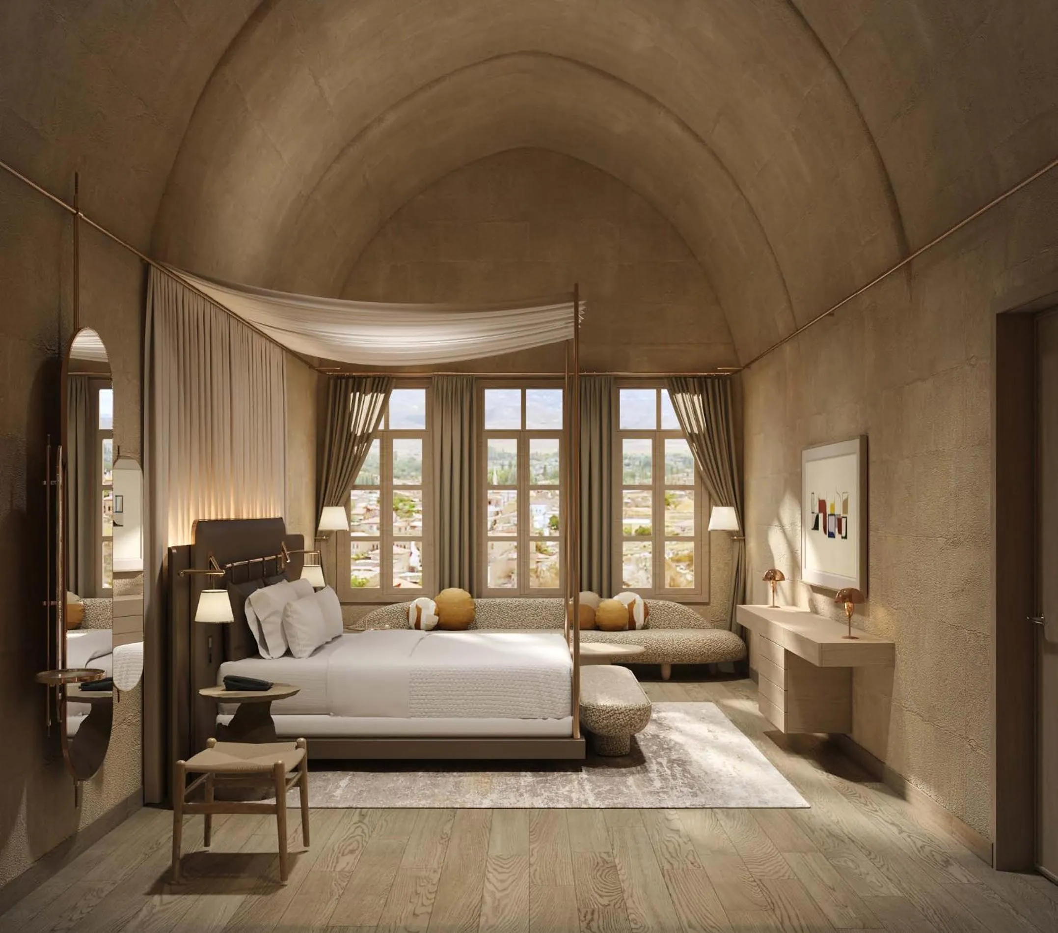 Bed in Avantgarde Refined Caves Of Cappadocia