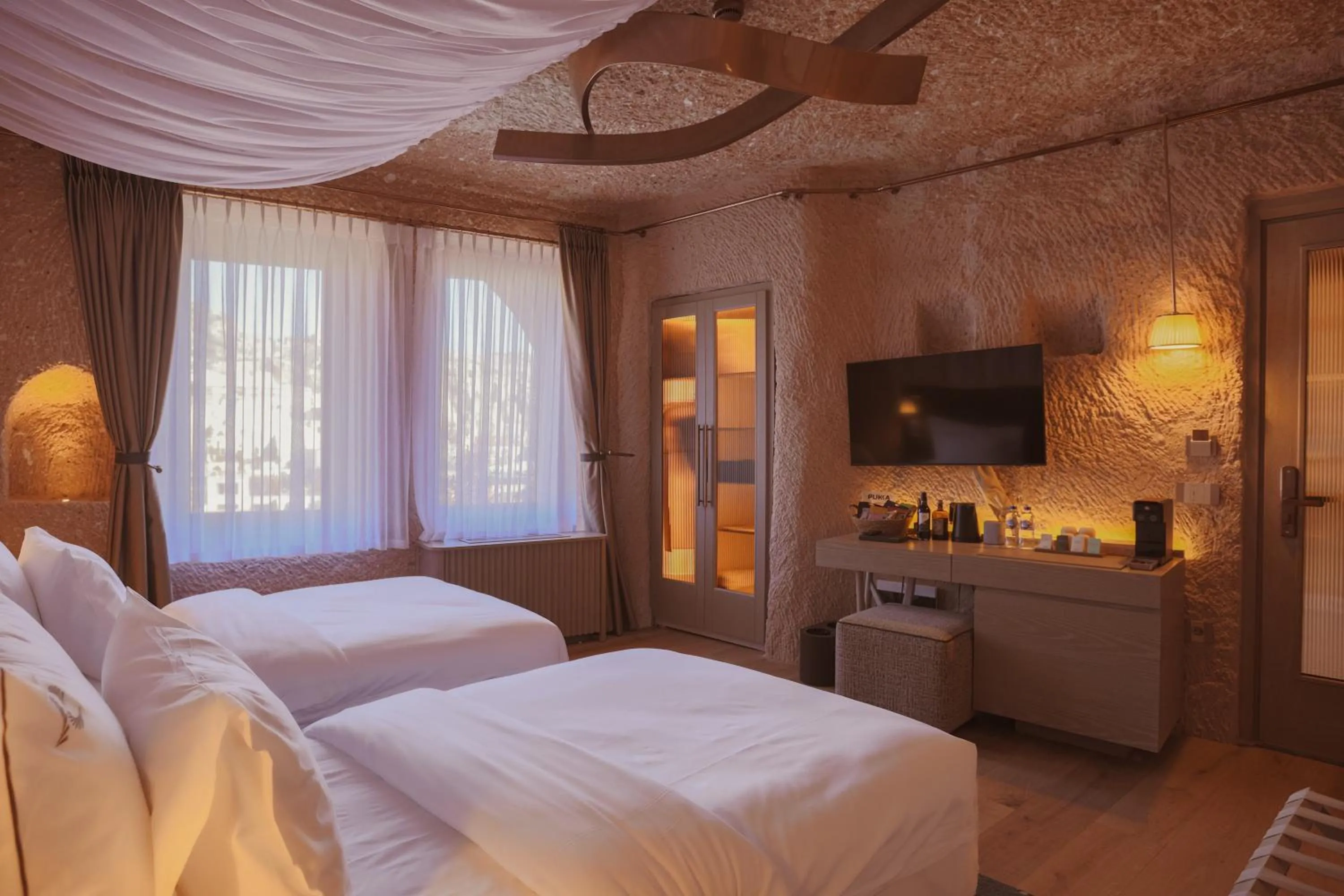 Bed in Avantgarde Refined Caves Of Cappadocia