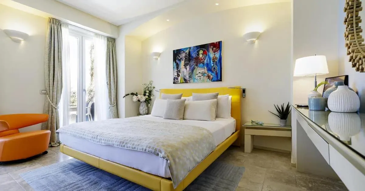Bedroom in Hotel Villa Blu Capri