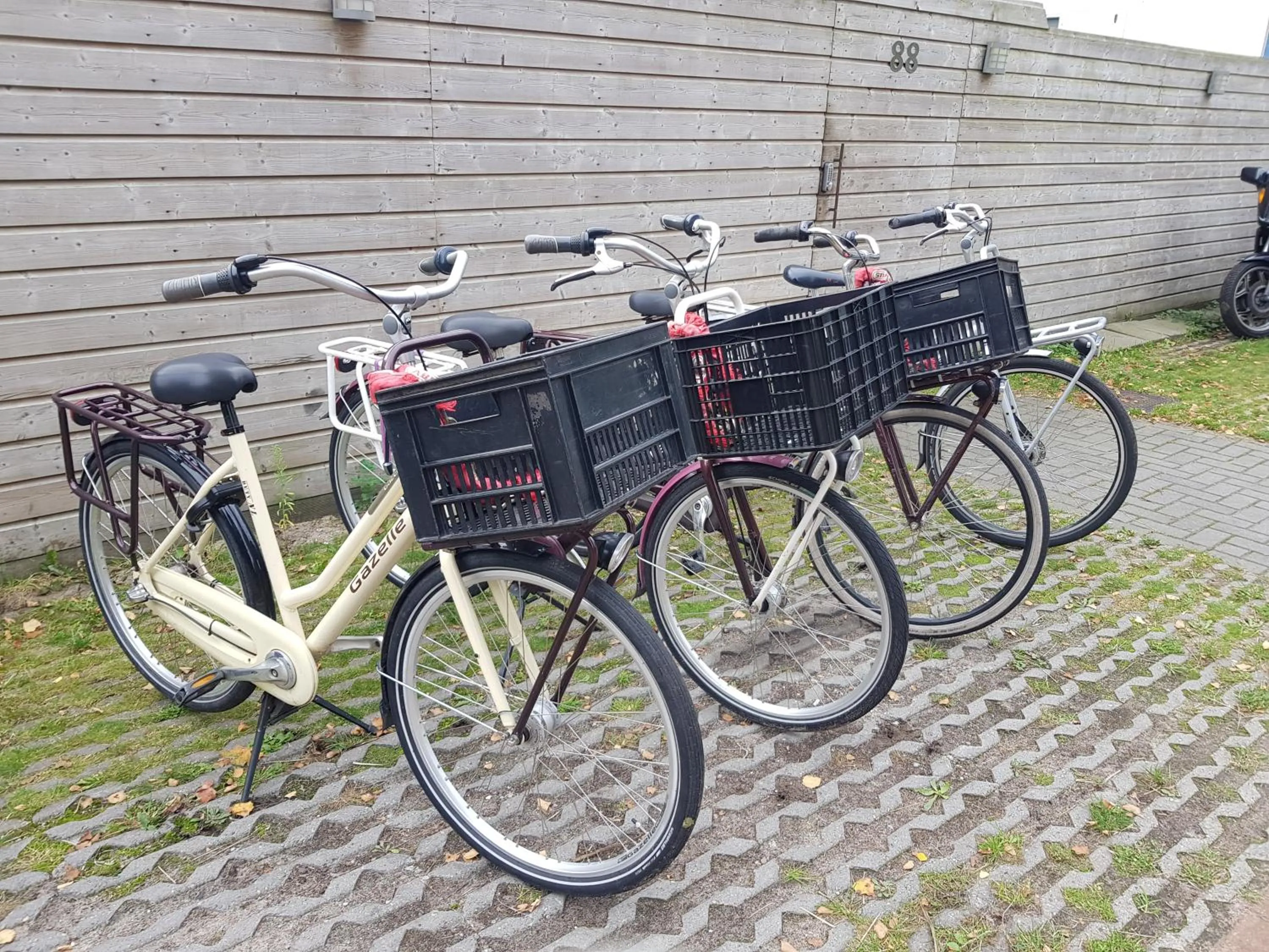 Cycling in Boathouse Amsterdam with bikes