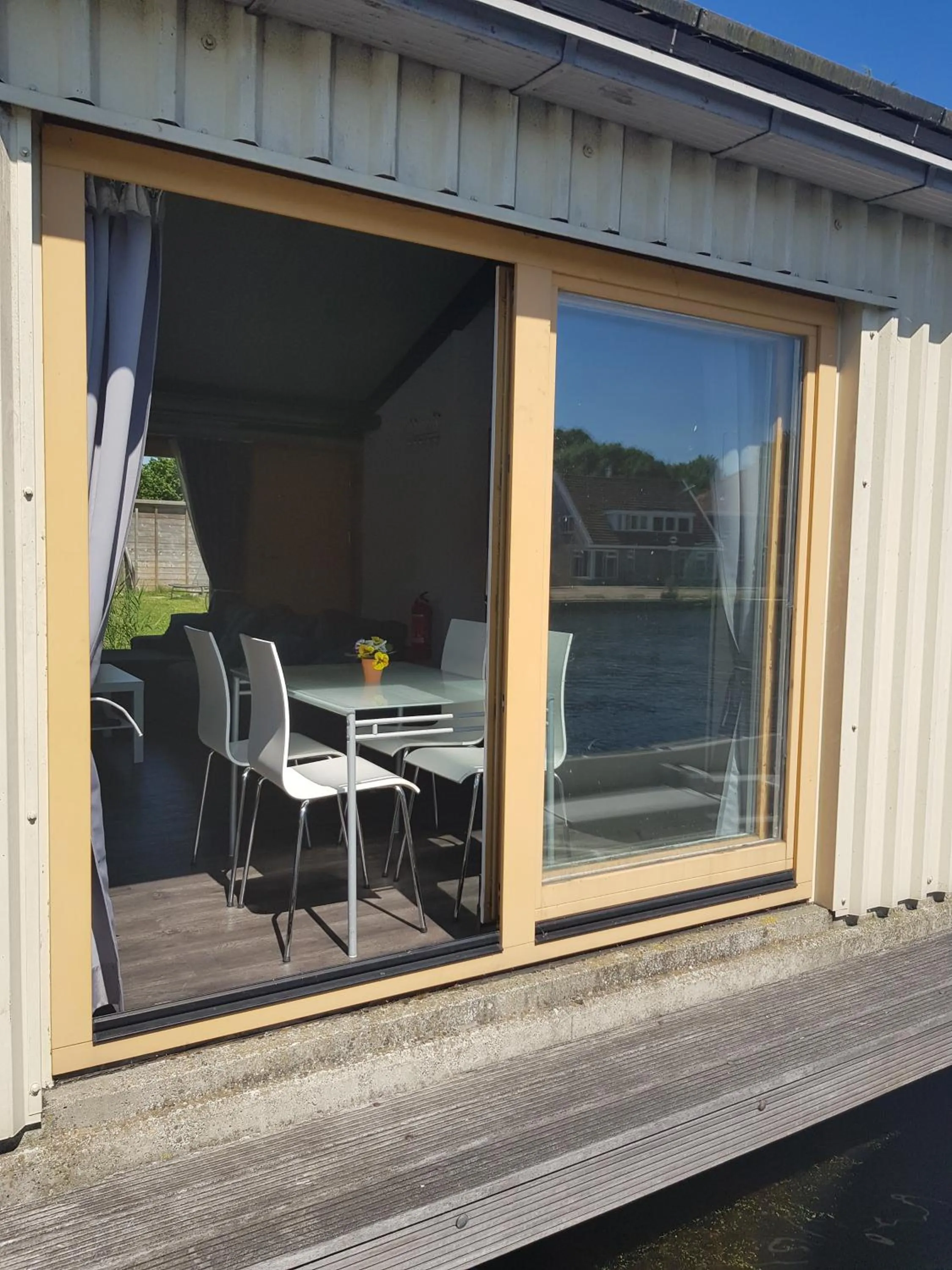 Property building in Boathouse Amsterdam with bikes