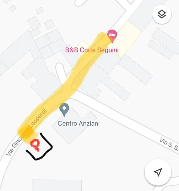 Parking in B&B Corte Seguini