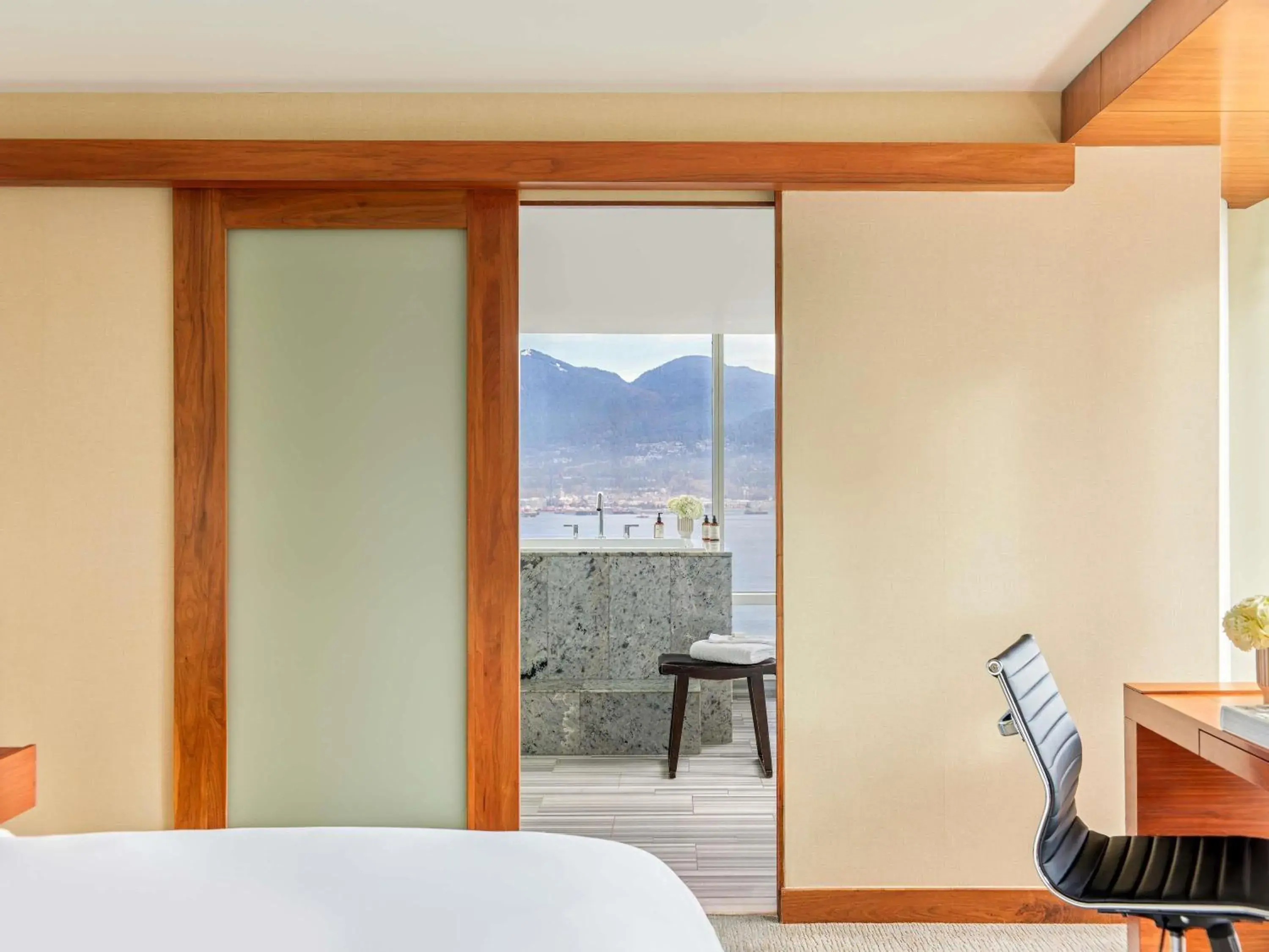 Bedroom, Bed in Fairmont Pacific Rim Bedroom, Bed in Fairmont Pacific Rim