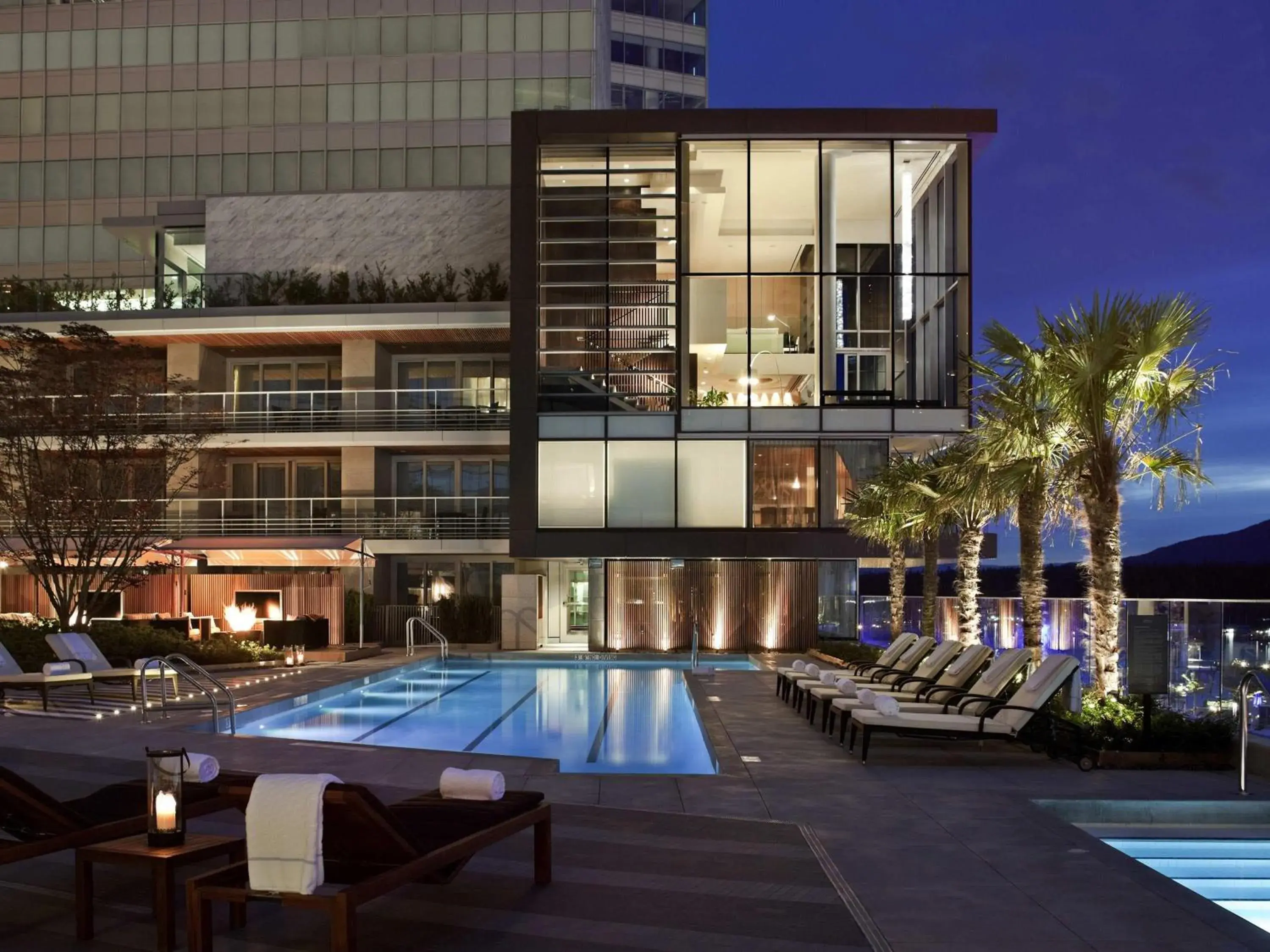 Pool view in Fairmont Pacific Rim Pool view in Fairmont Pacific Rim