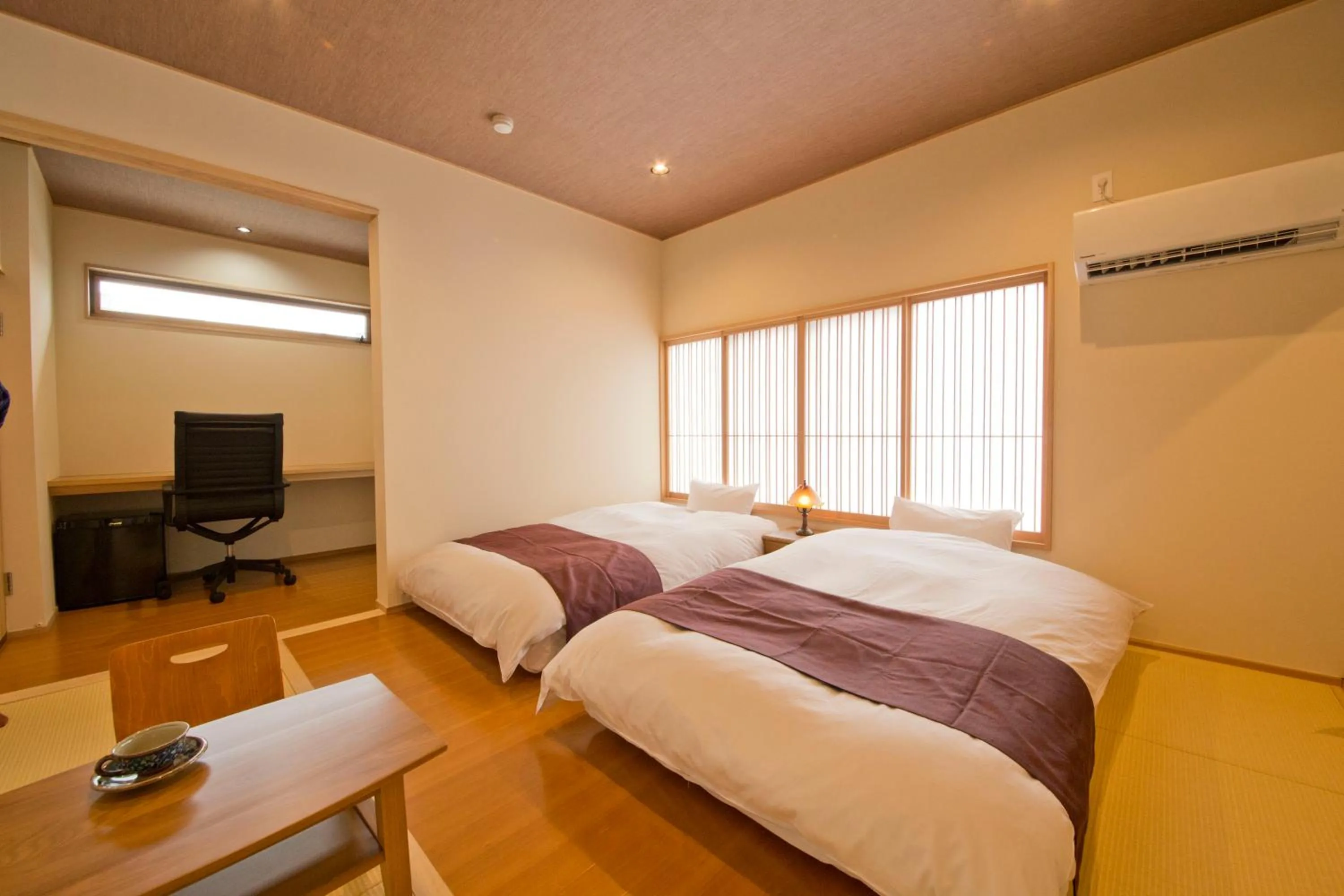 Bed in Ryokan Seifuso