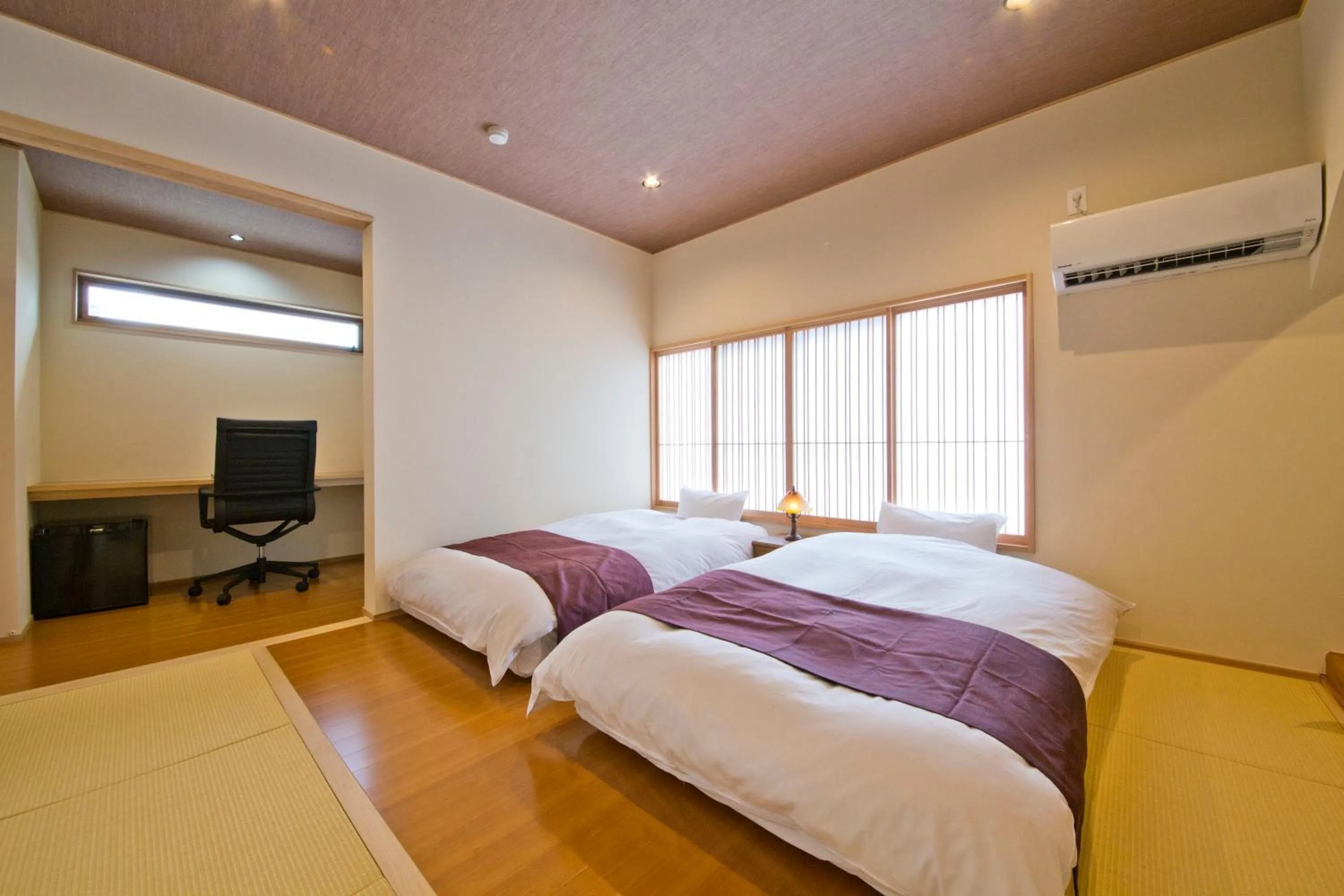 Bed in Ryokan Seifuso