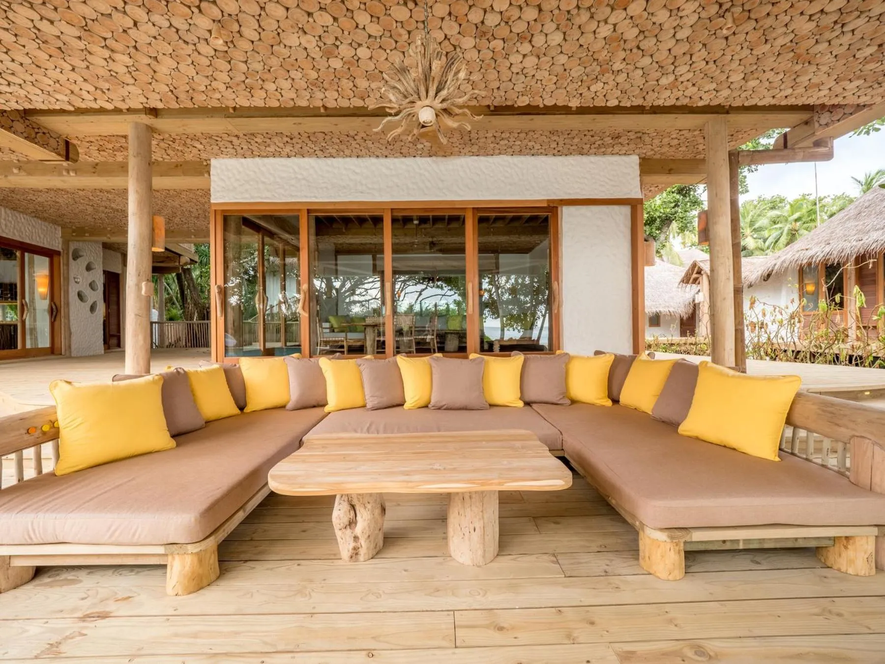 Seating area in Soneva Fushi