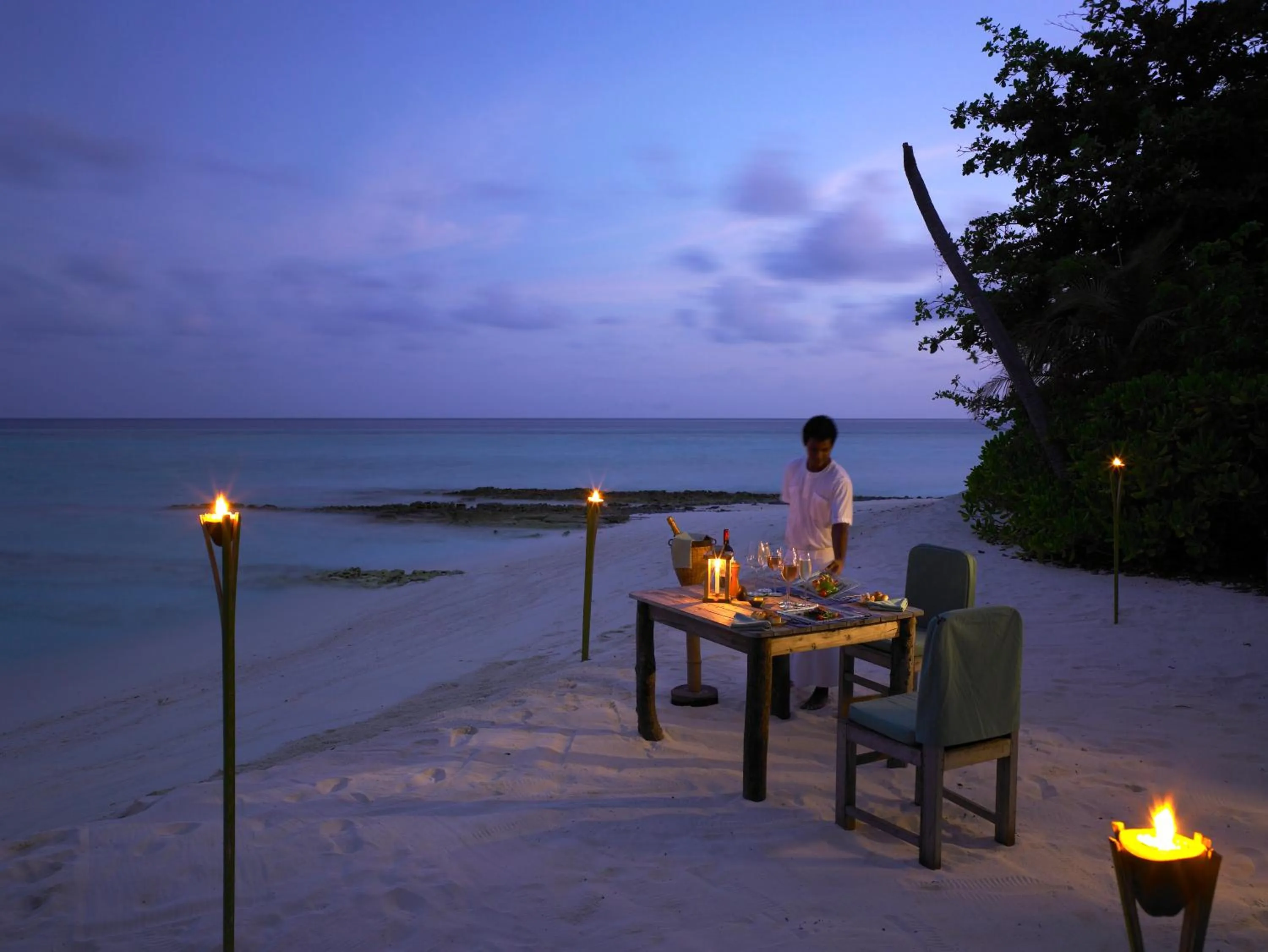 Dining area in Soneva Fushi