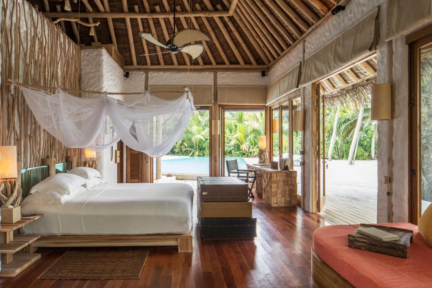 Bedroom, Bed in Soneva Fushi