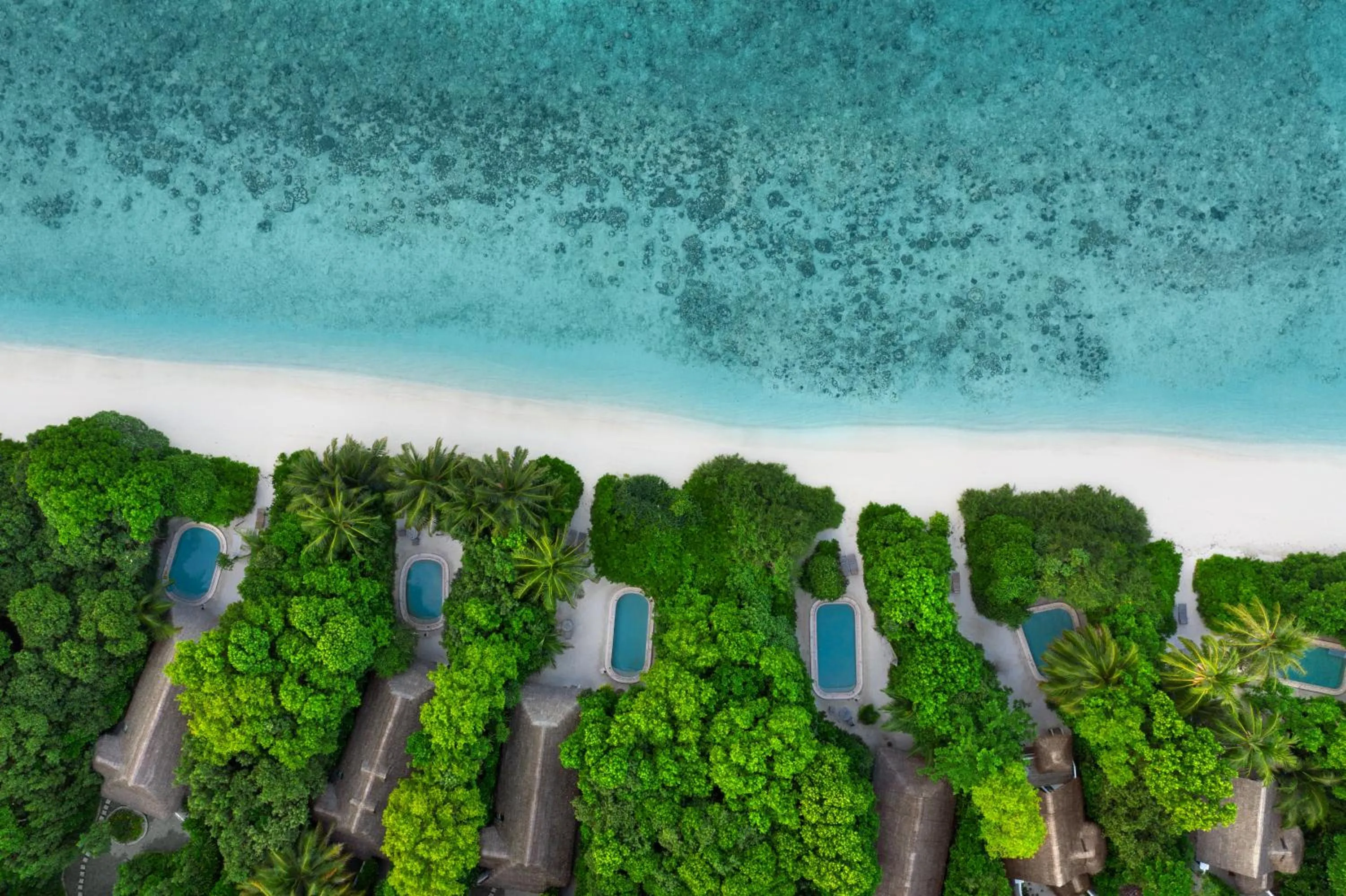 Bird's eye view in Soneva Fushi